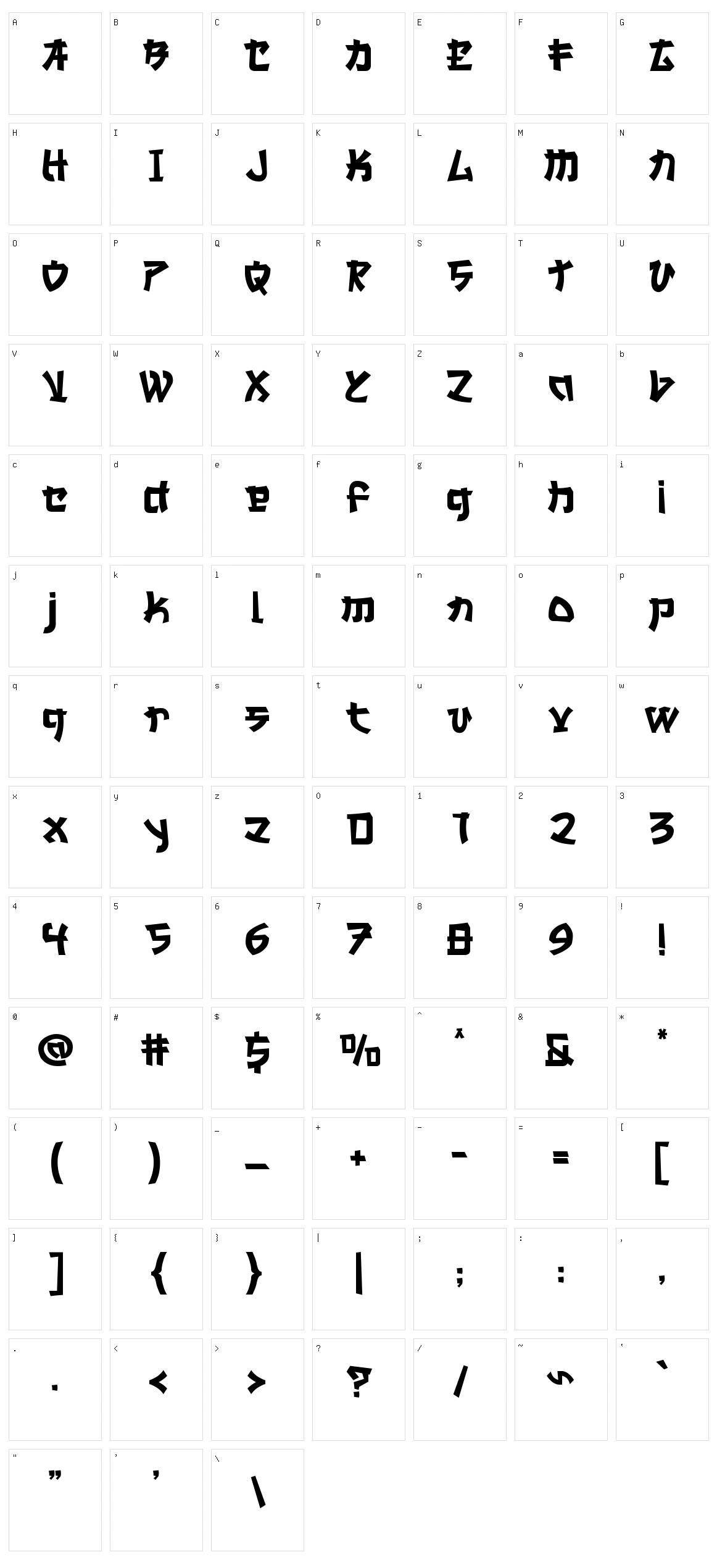 Hanbai Character Set