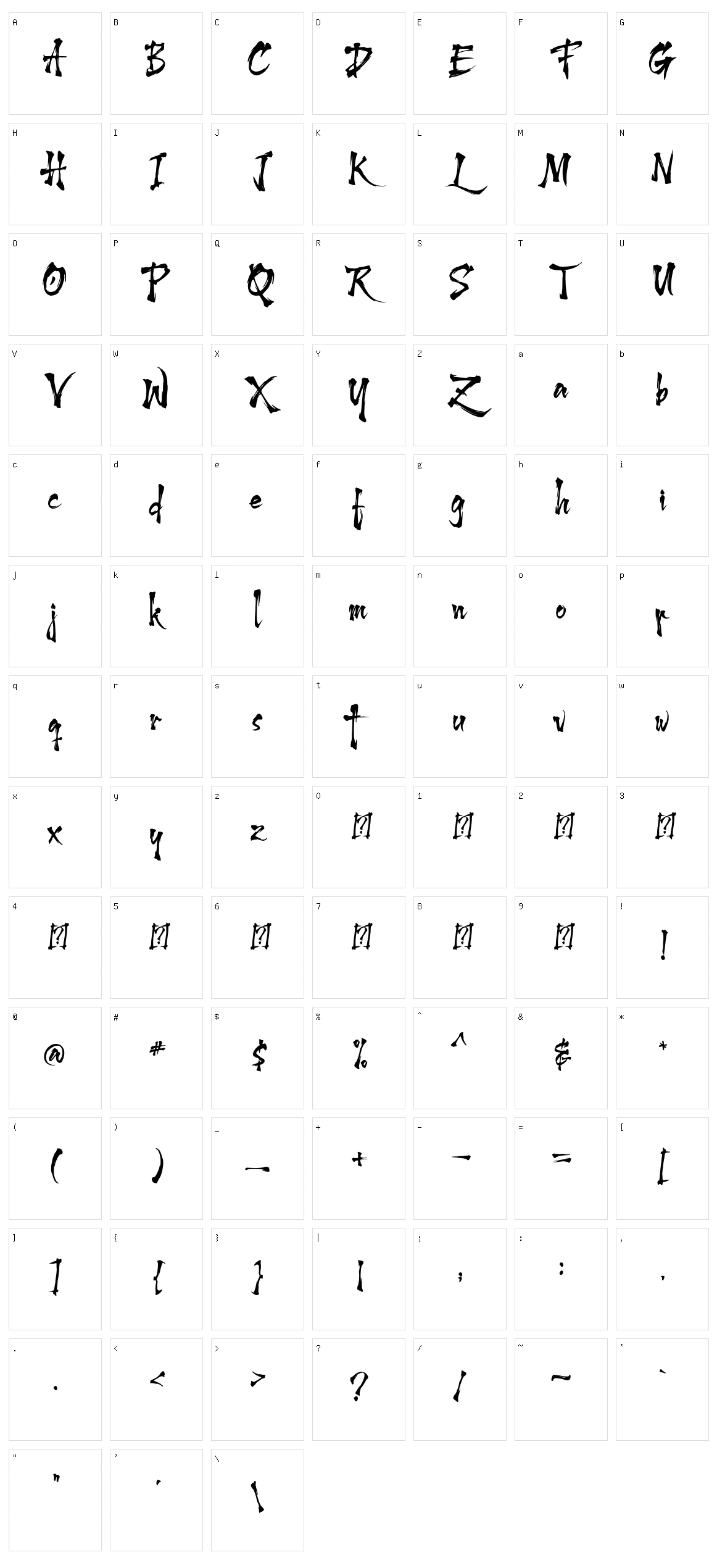 Harukaze Character Set