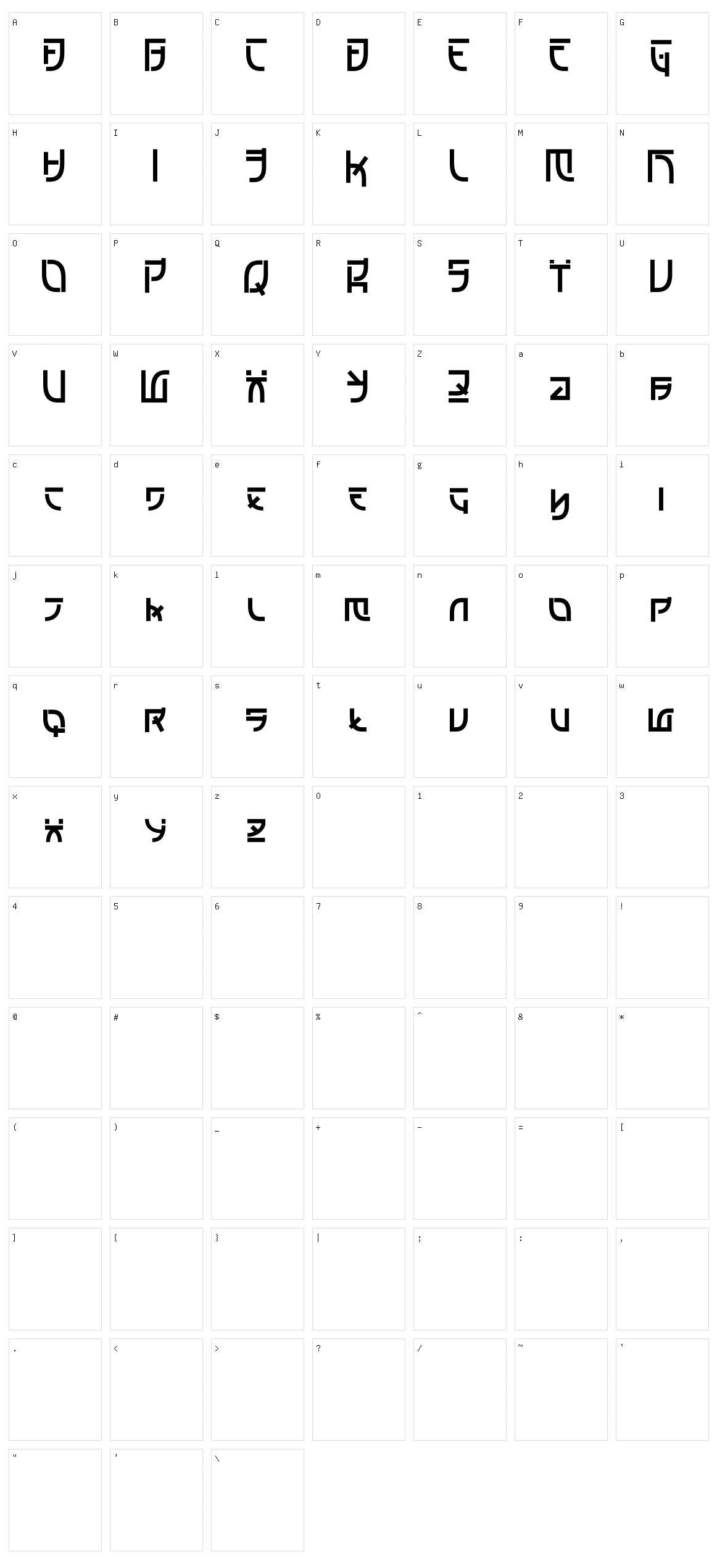 Japan Rementen Character Set