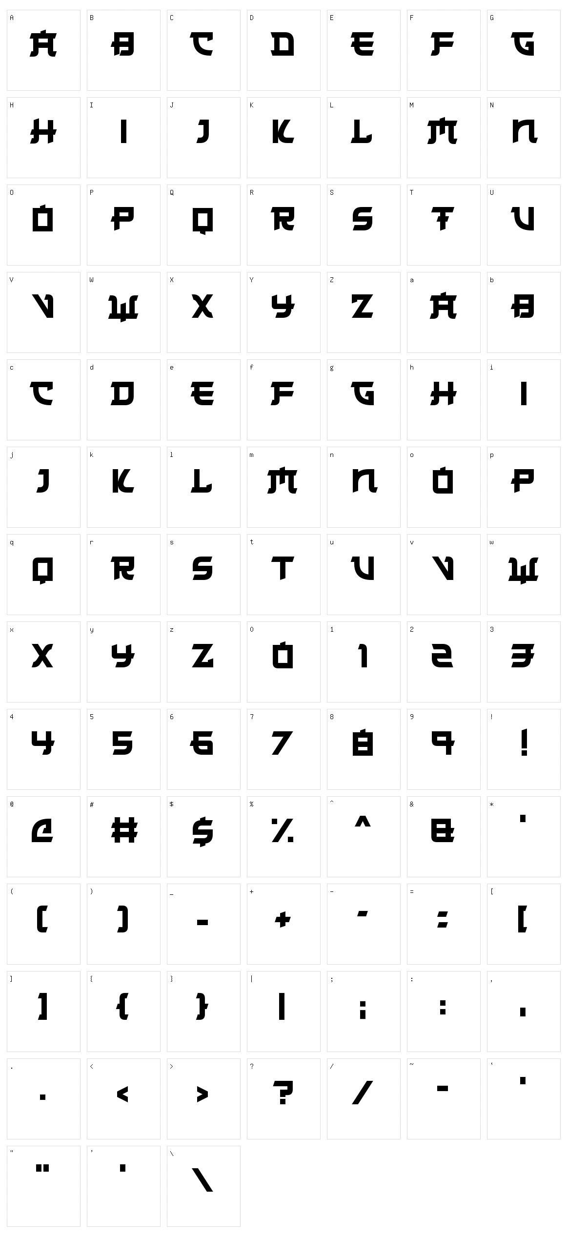 Japanese 2020 Character Set