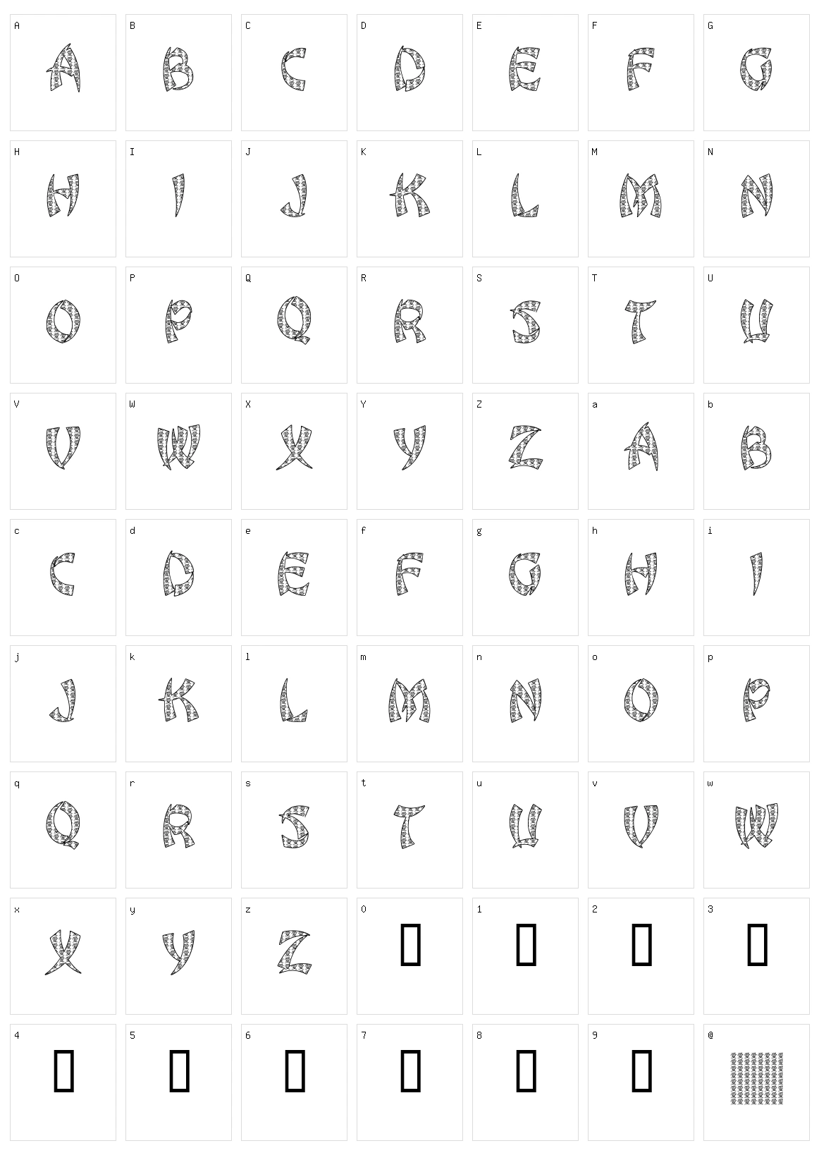 JLR Chinese Love Letters Character Set