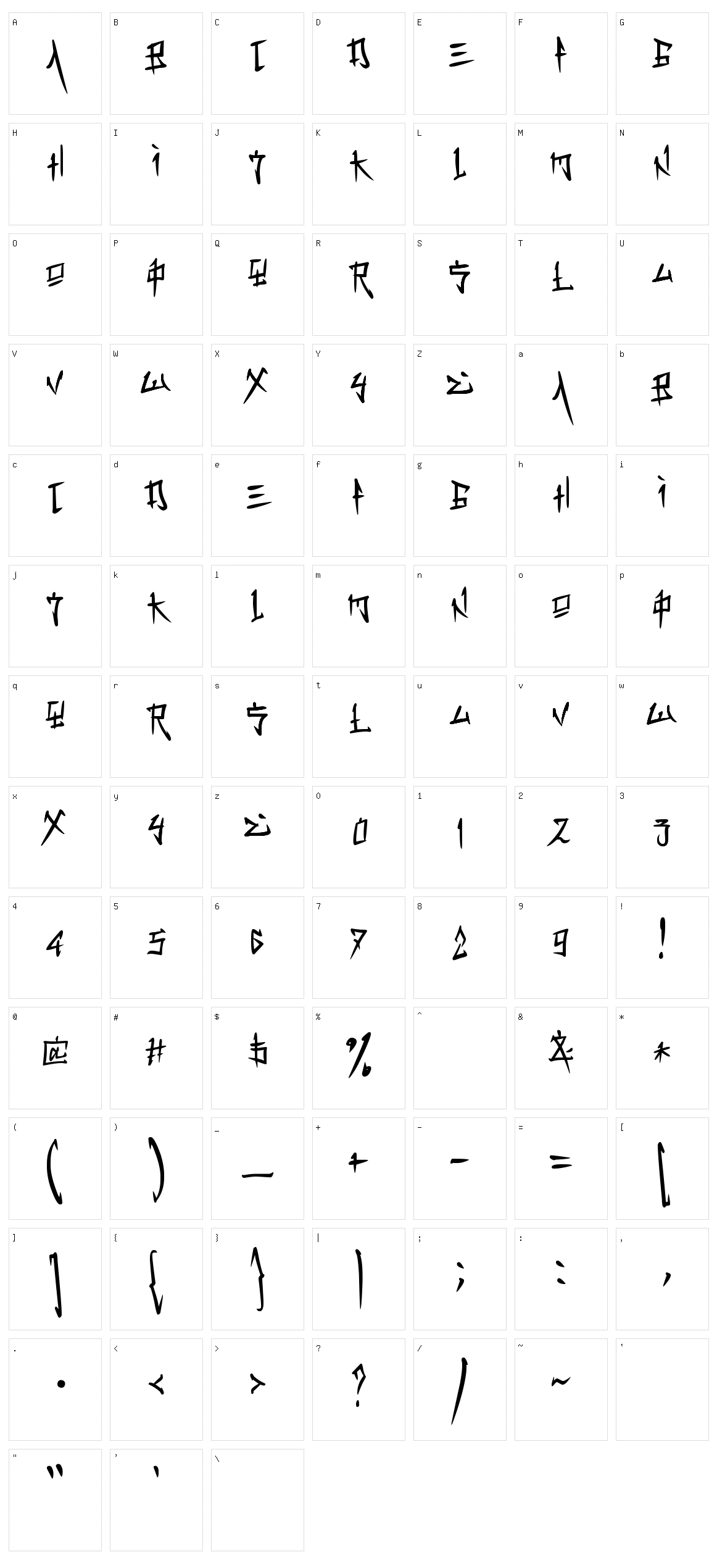 Kapital Kanji Character Set