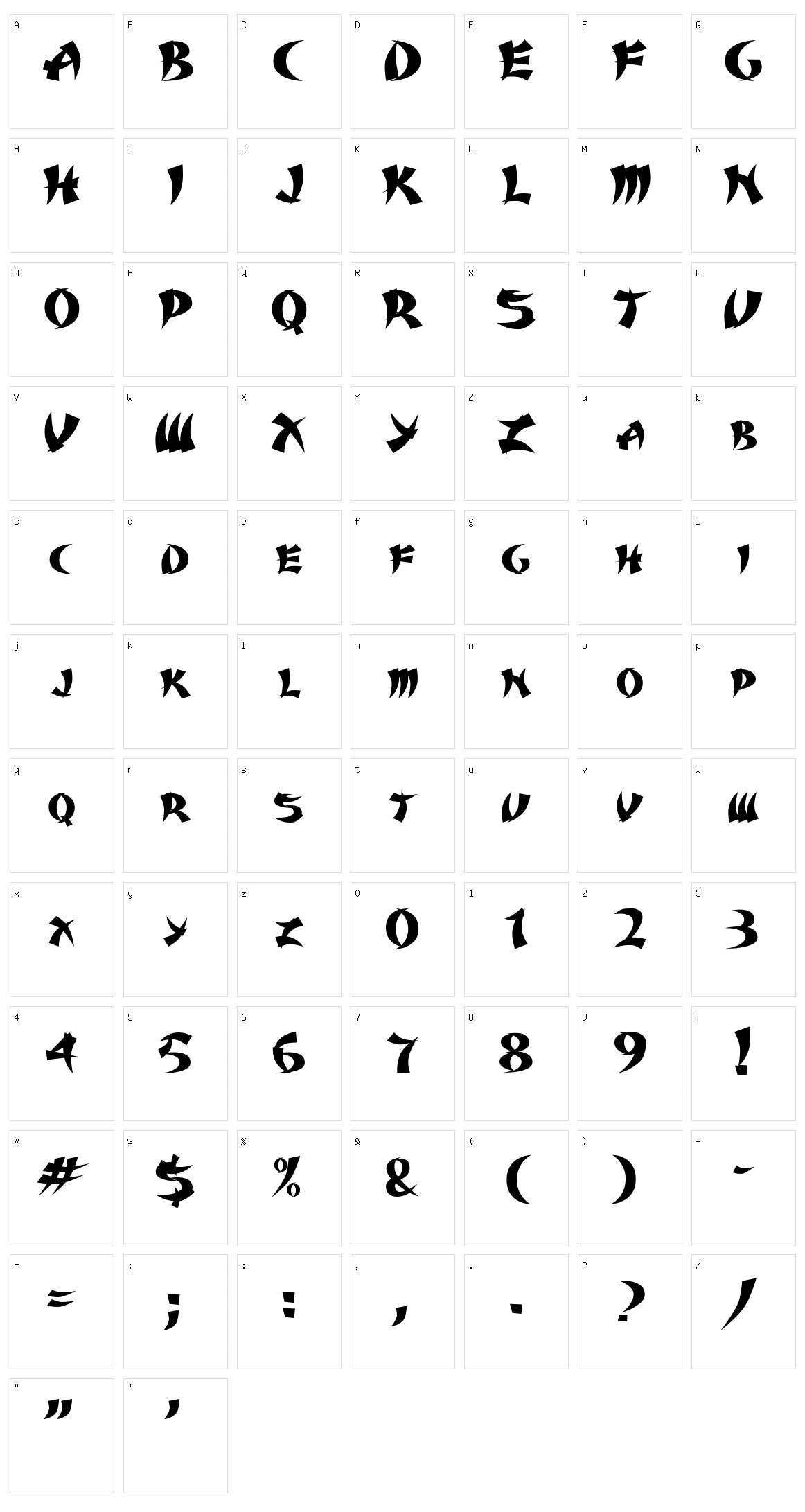 Karate Character Set