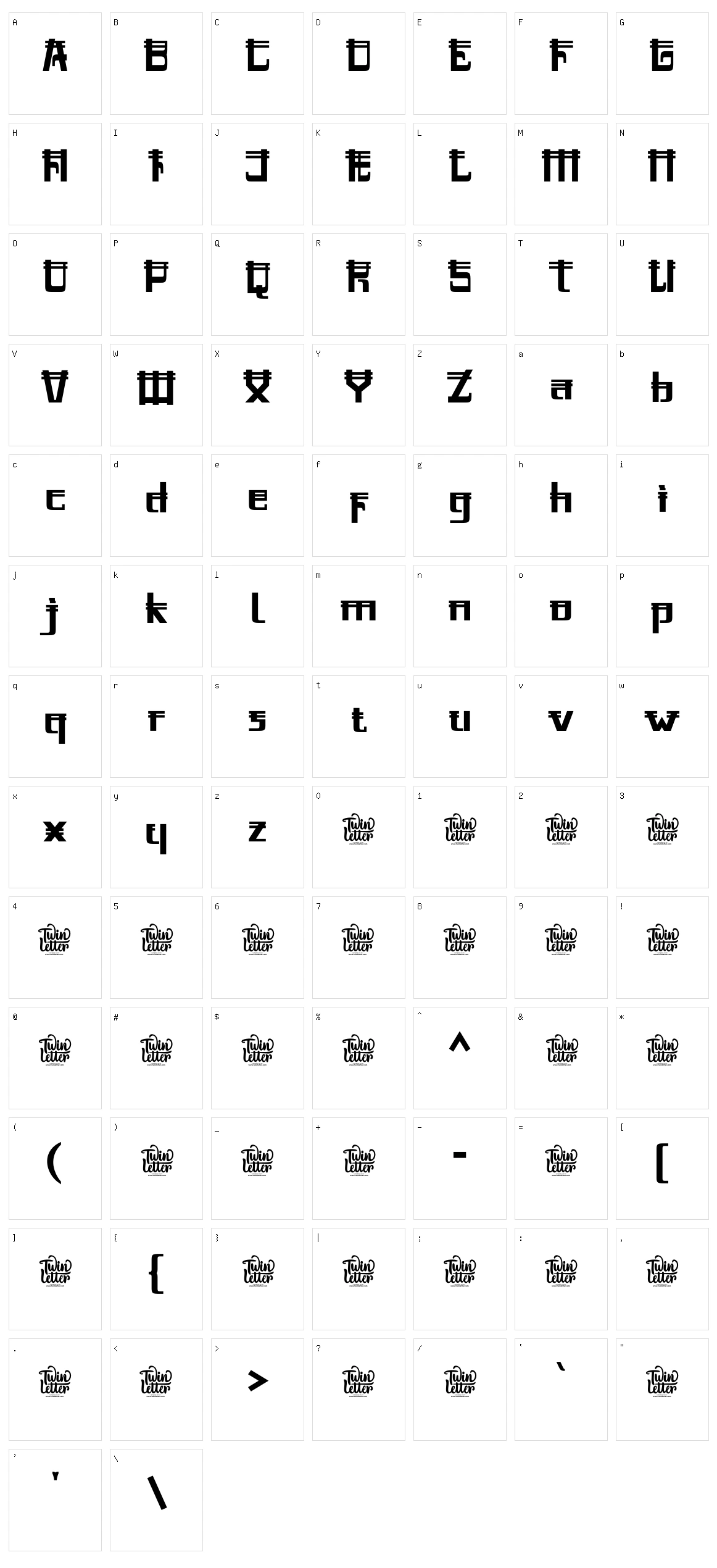 Kitetsu Character Set