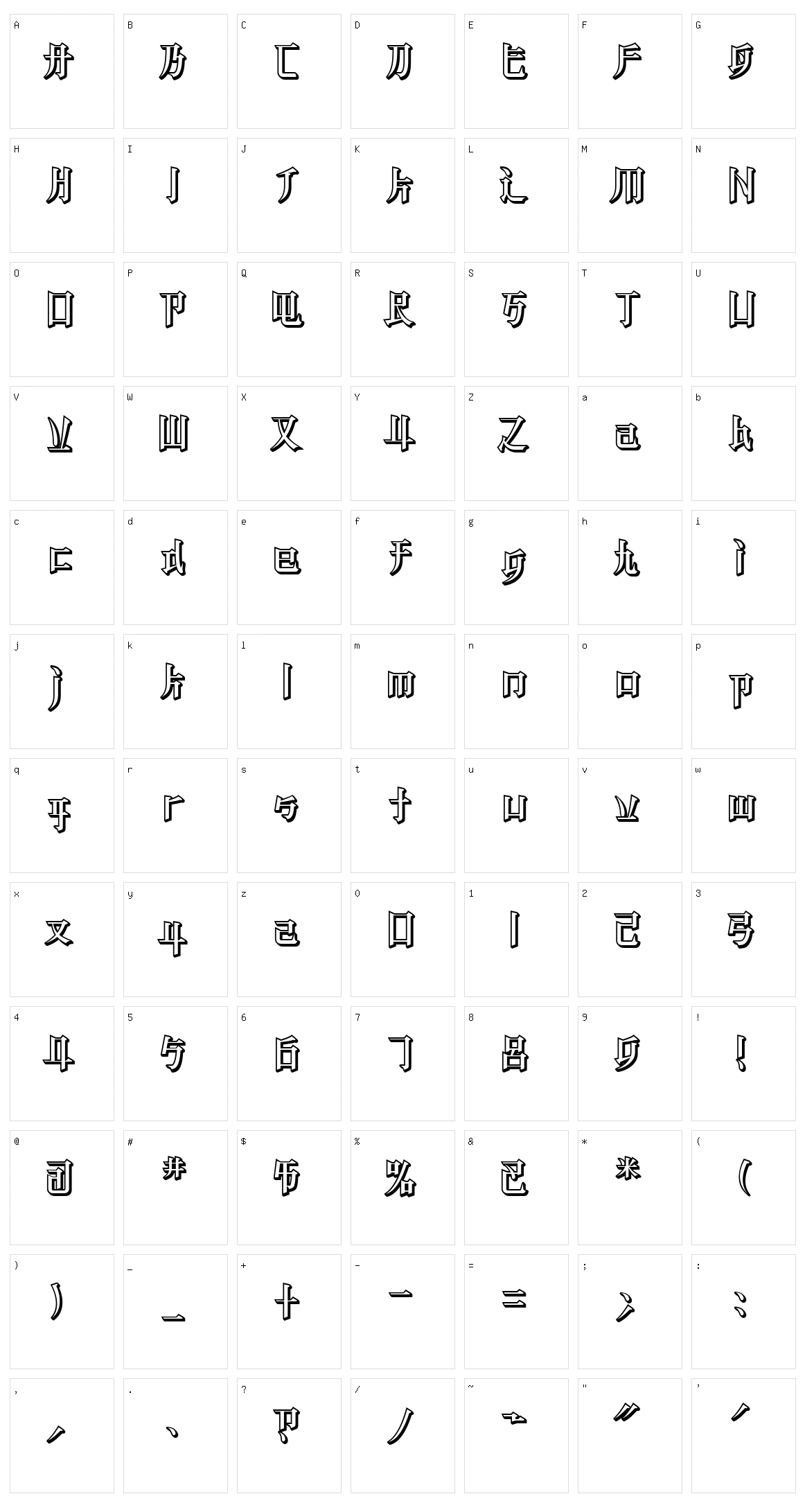 KZ Bladerunner Character Set