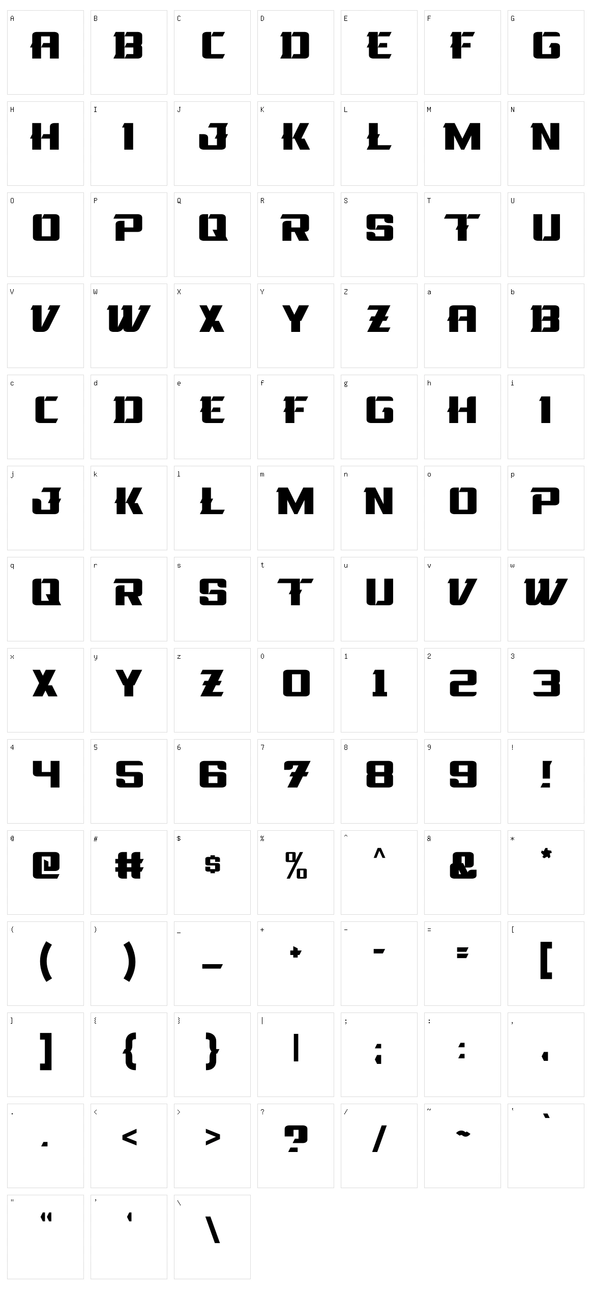 La Oriental Character Set