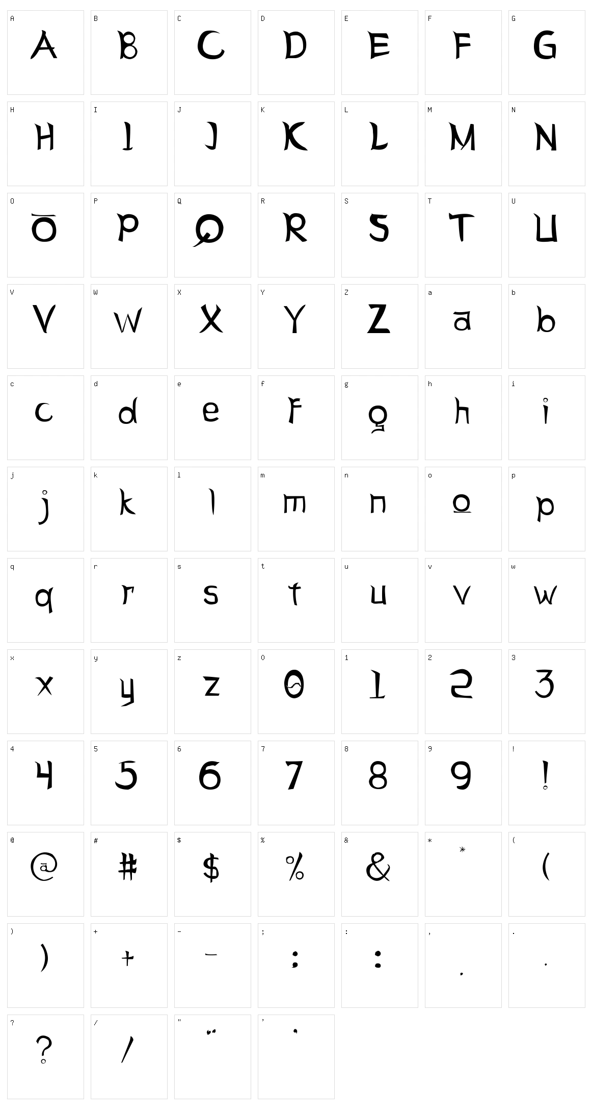 Letter Sseungi Character Set