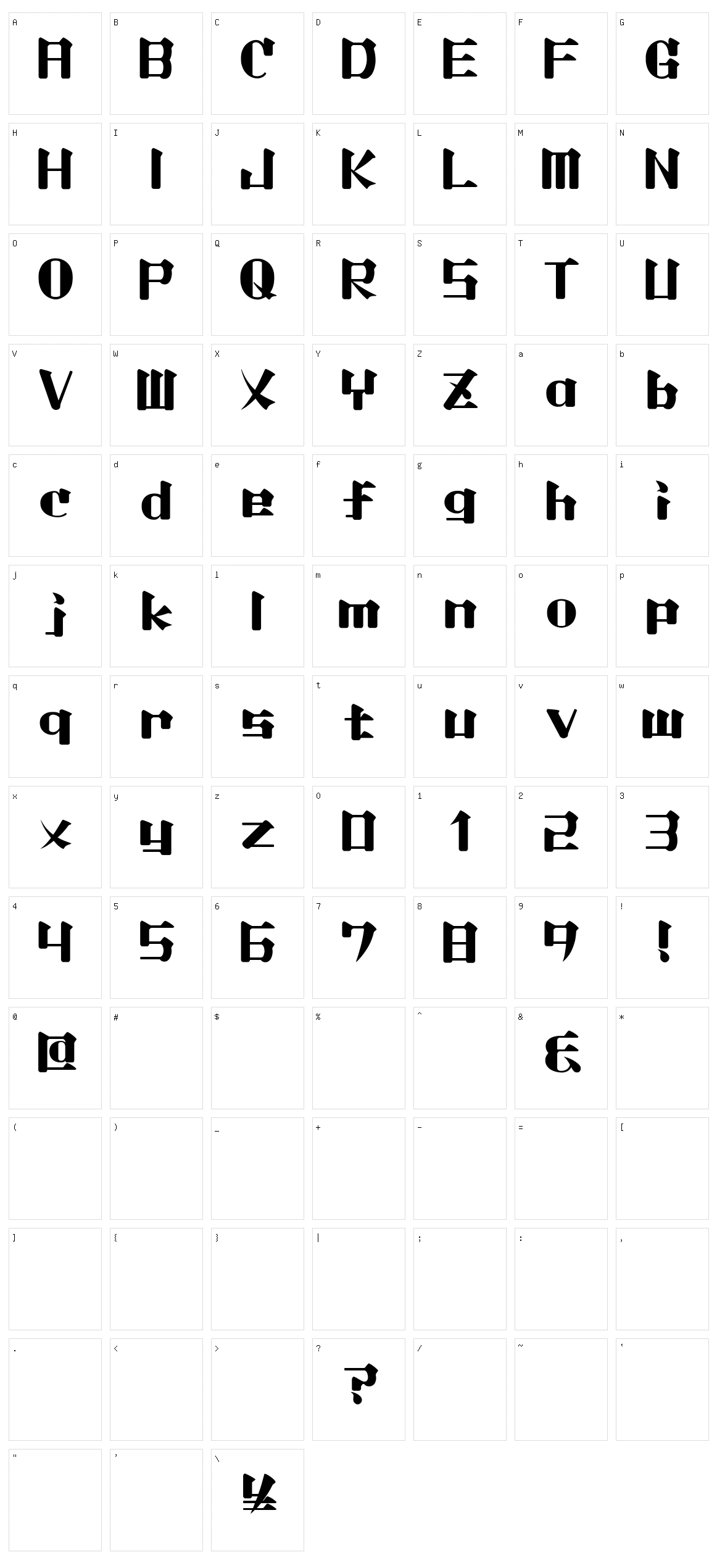 Lightmorning Character Set