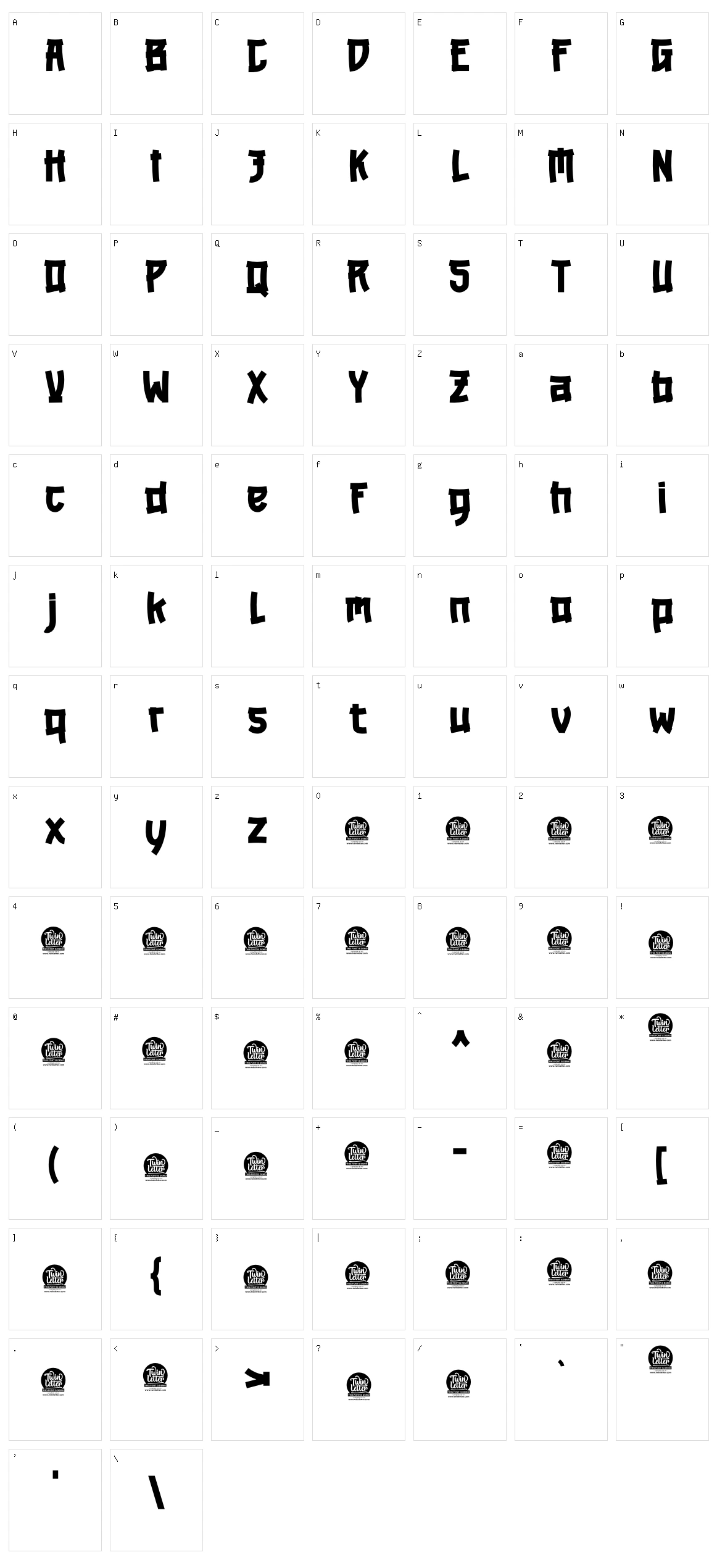 Mareka Character Set