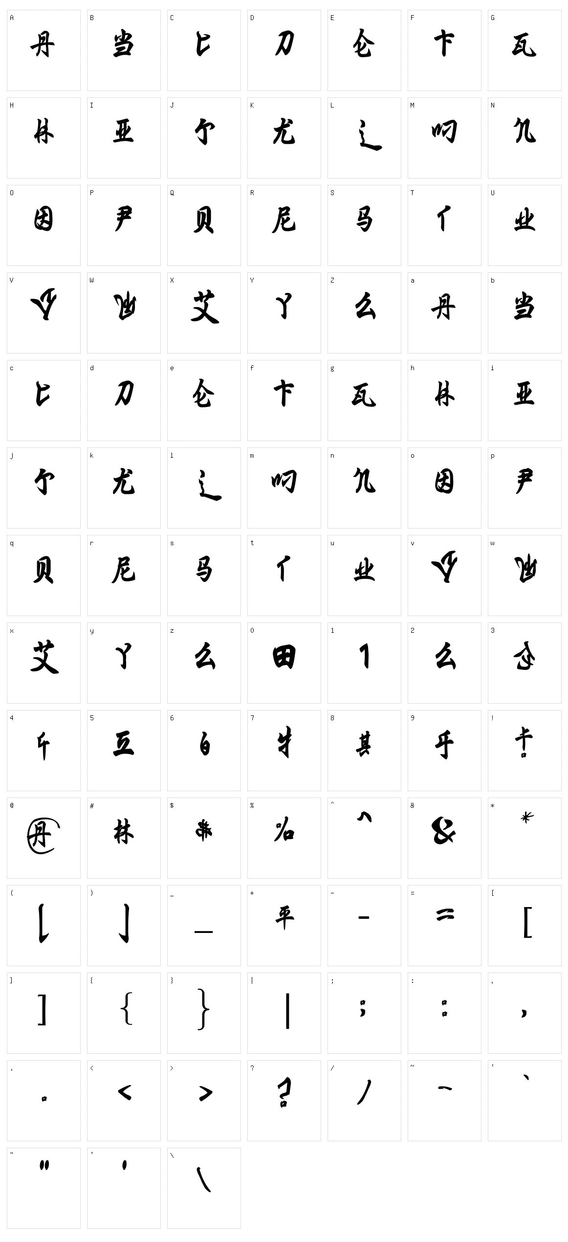 Ming Imperial Character Set