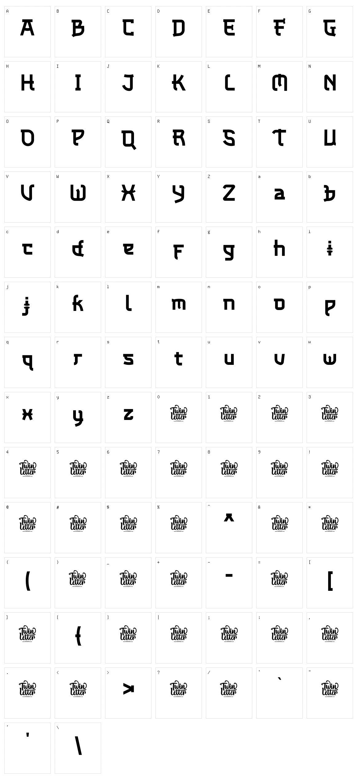 Mixiwa Character Set