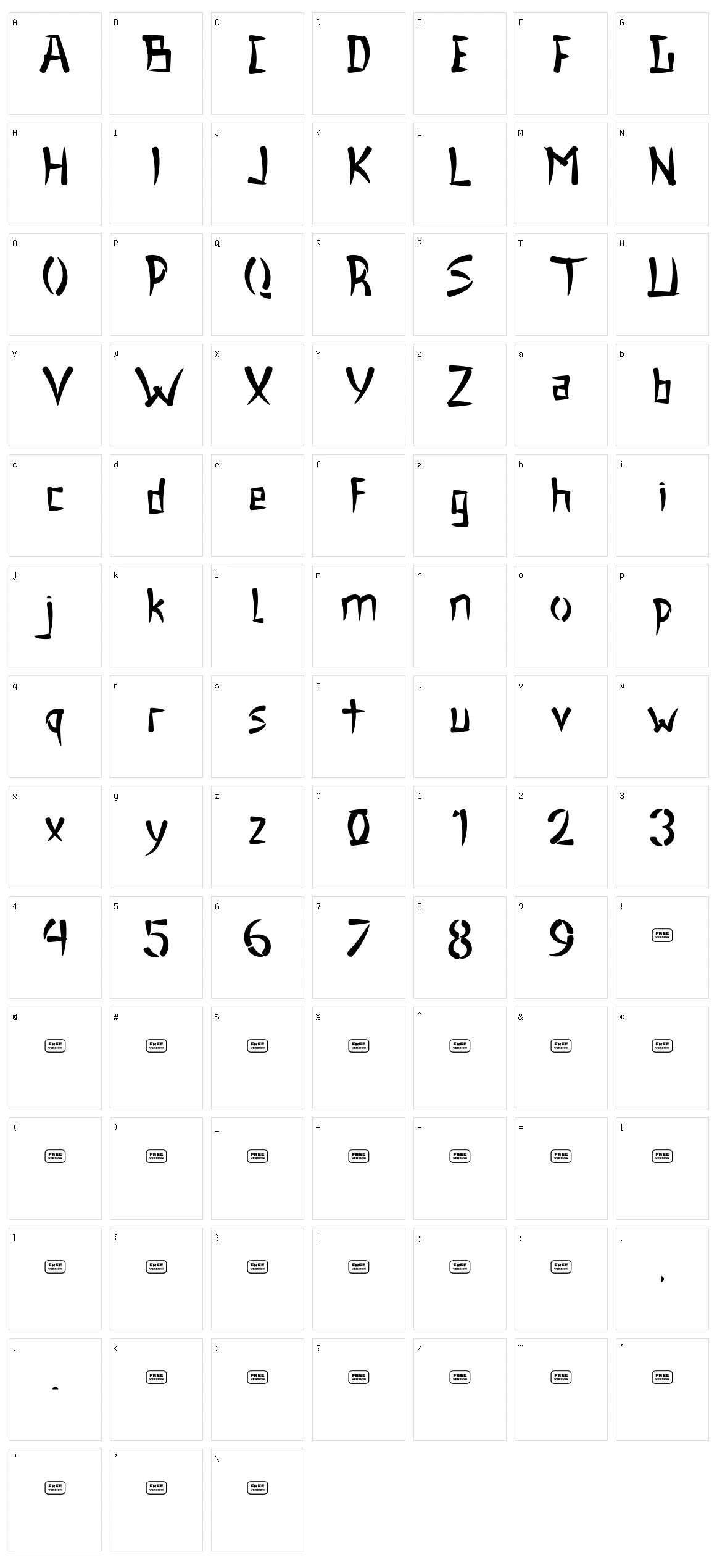 Murasamu Character Set