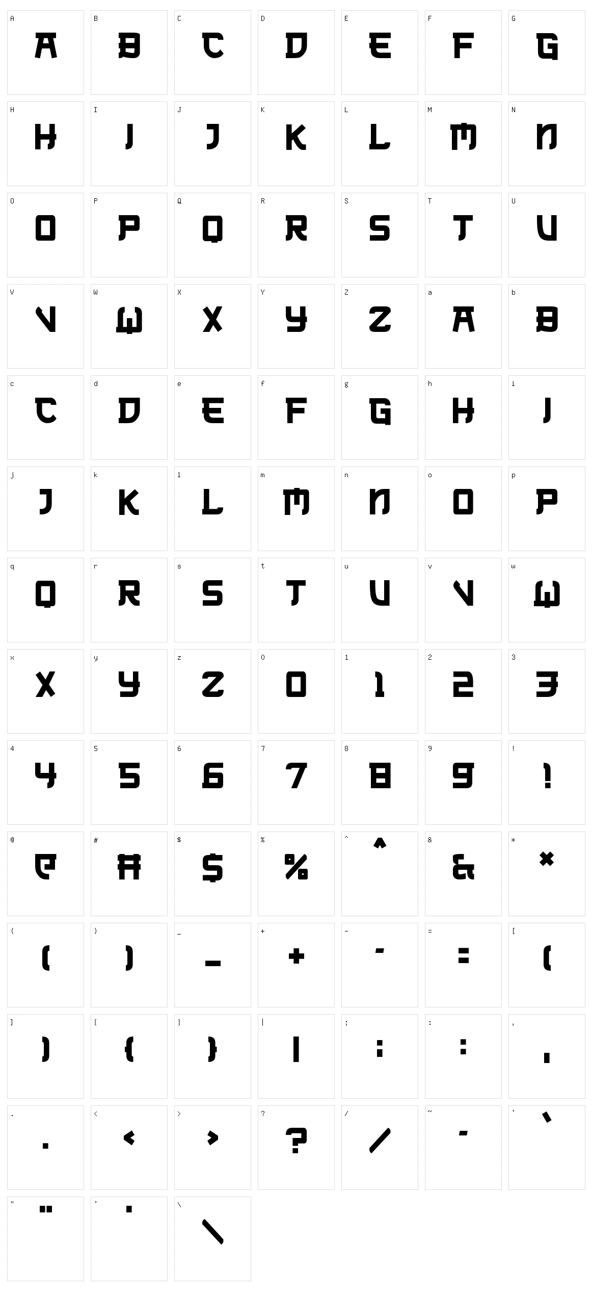 Neo Tech Character Set