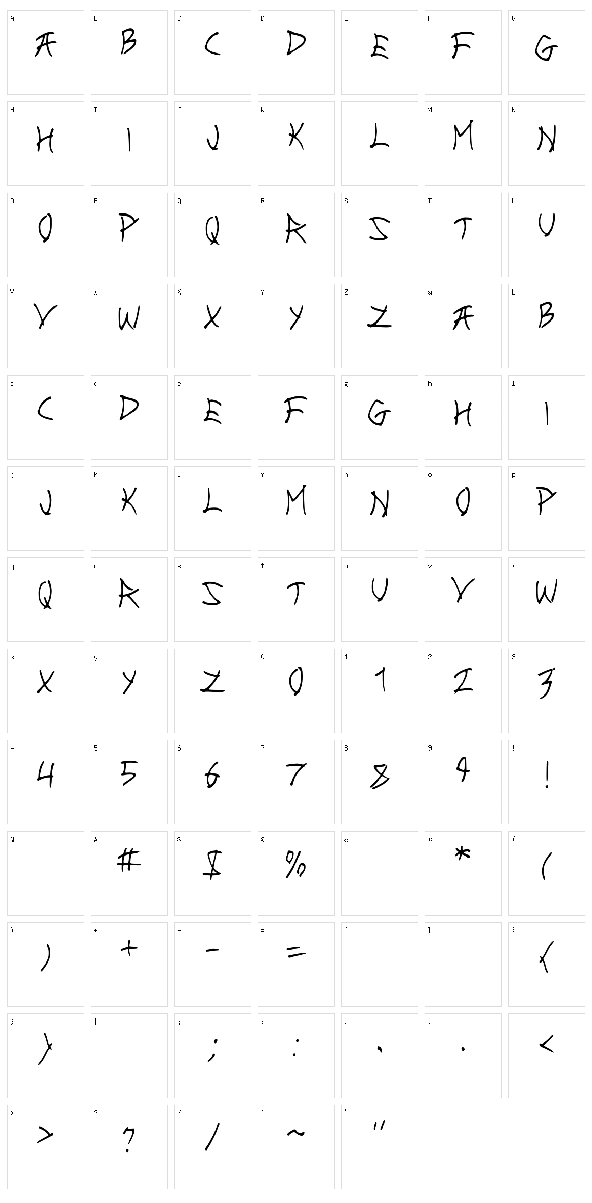 New Chinese Character Set