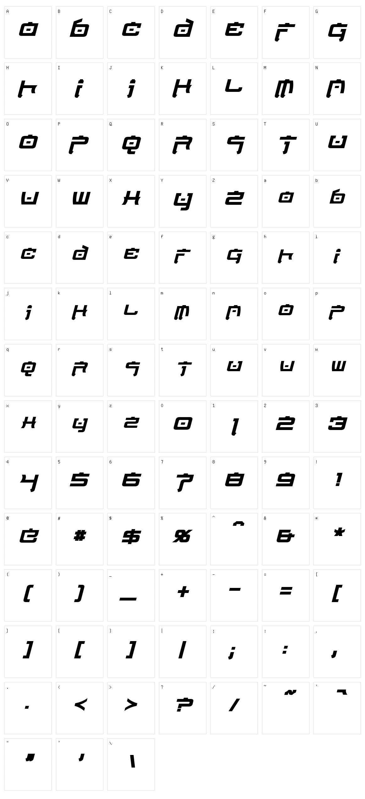 Nippon Tech Character Set