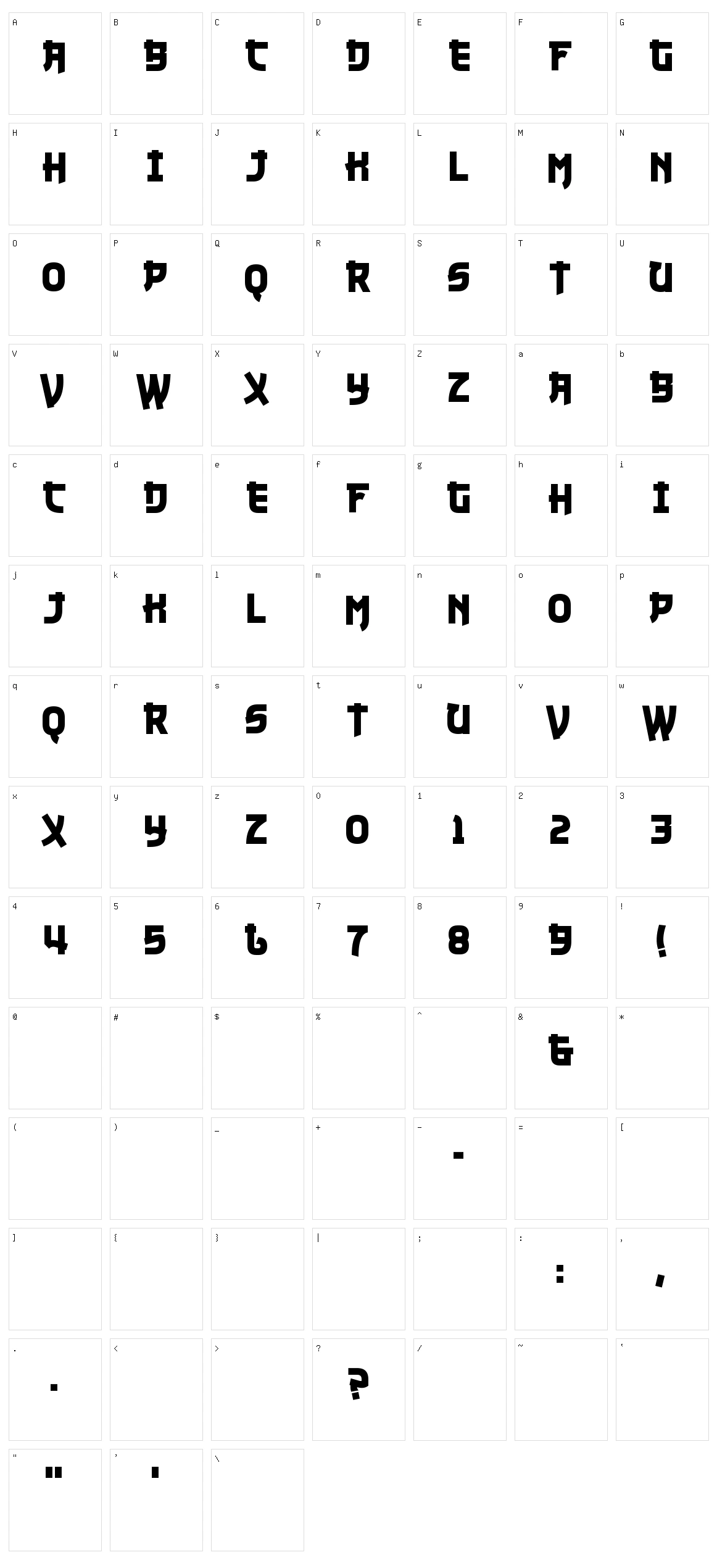 Nuku Nuku Character Set