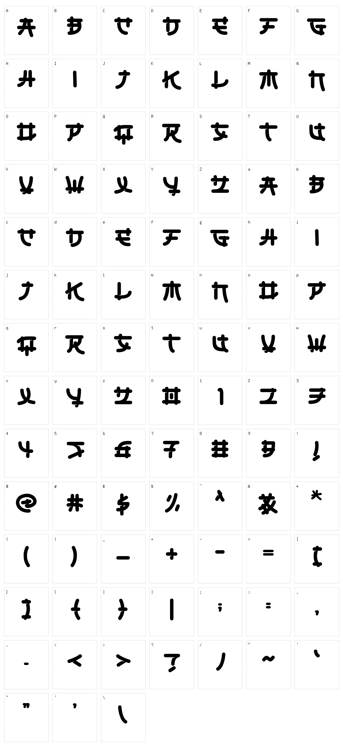 Okashi Character Set