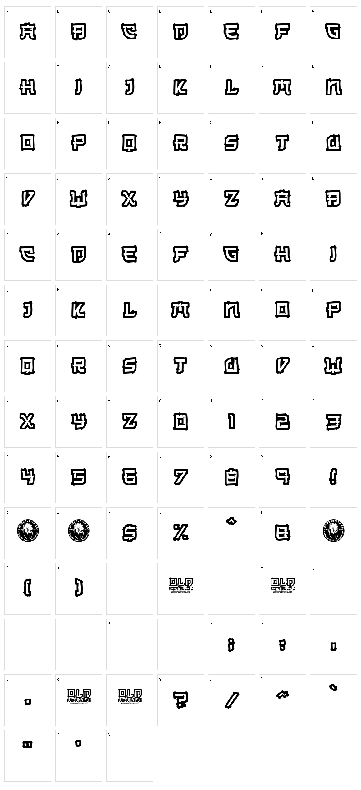 Old Japanese Character Set