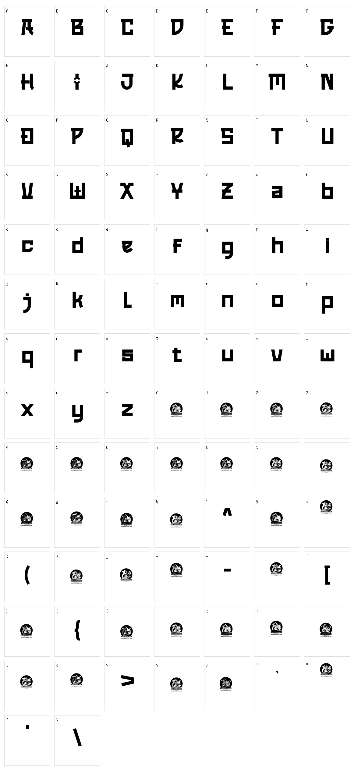 Orewa Character Set
