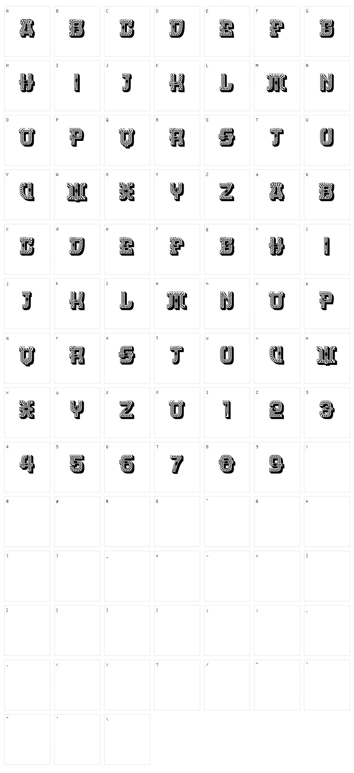 Pearl Harbor Character Set