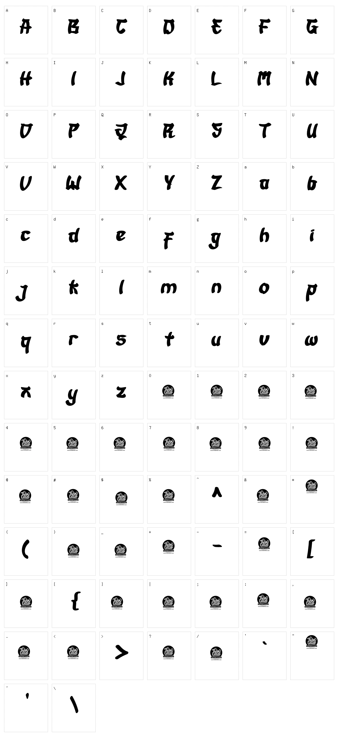 Qewur Character Set