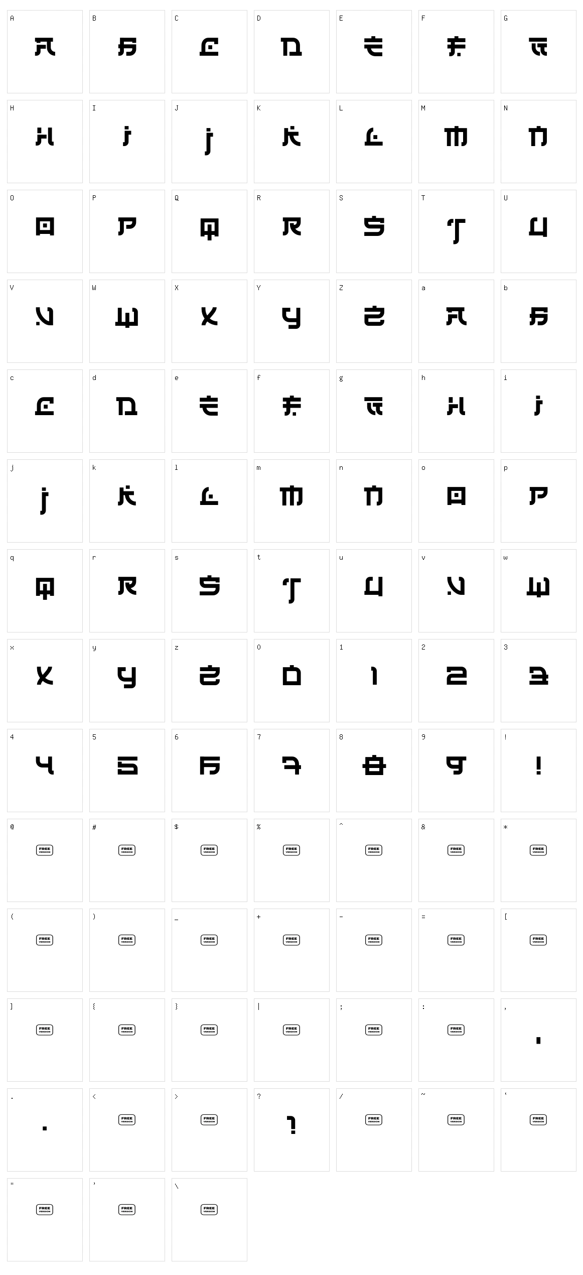 Renji Character Set