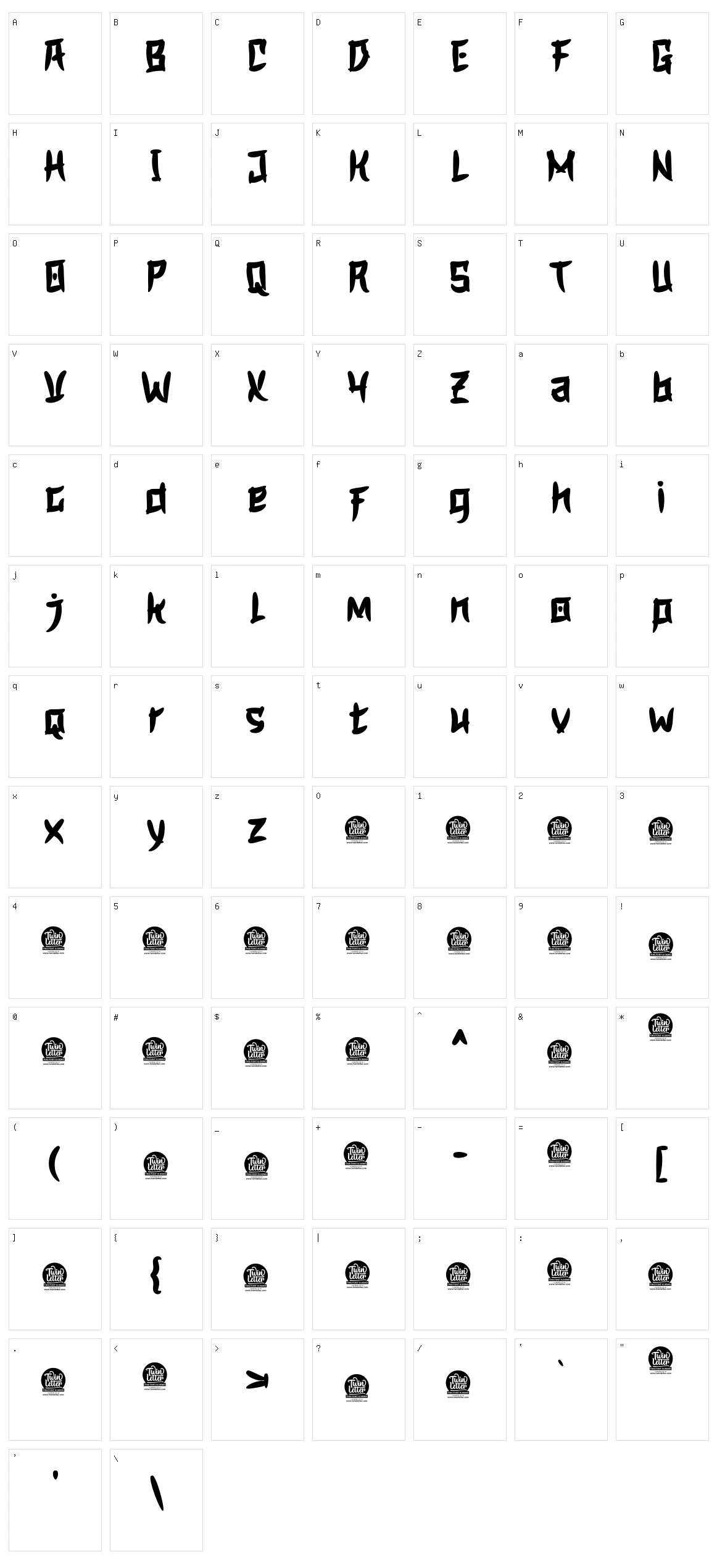 Revoka Character Set