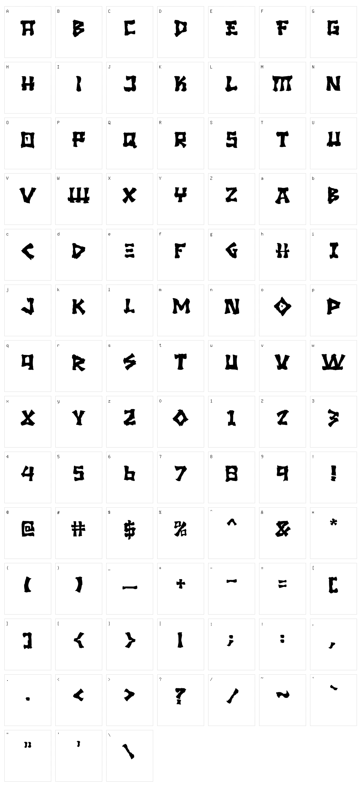 Sakura Town Character Set