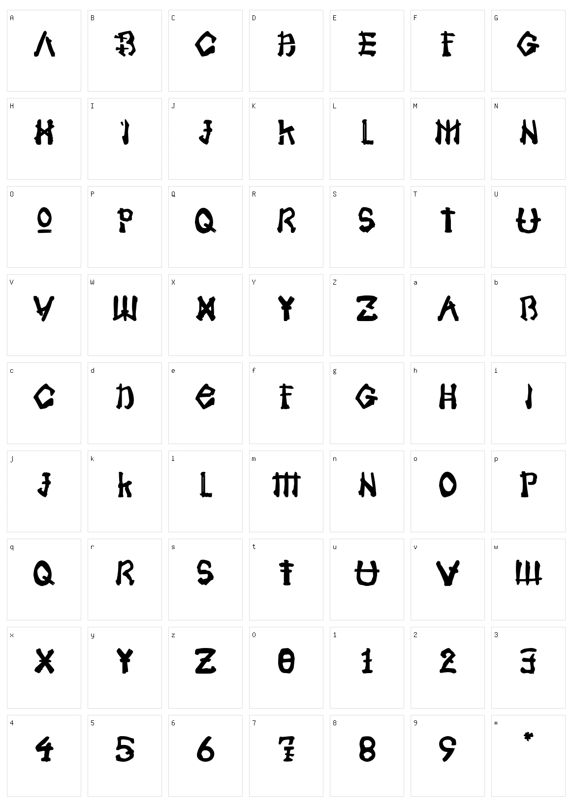 Samoerai Character Set