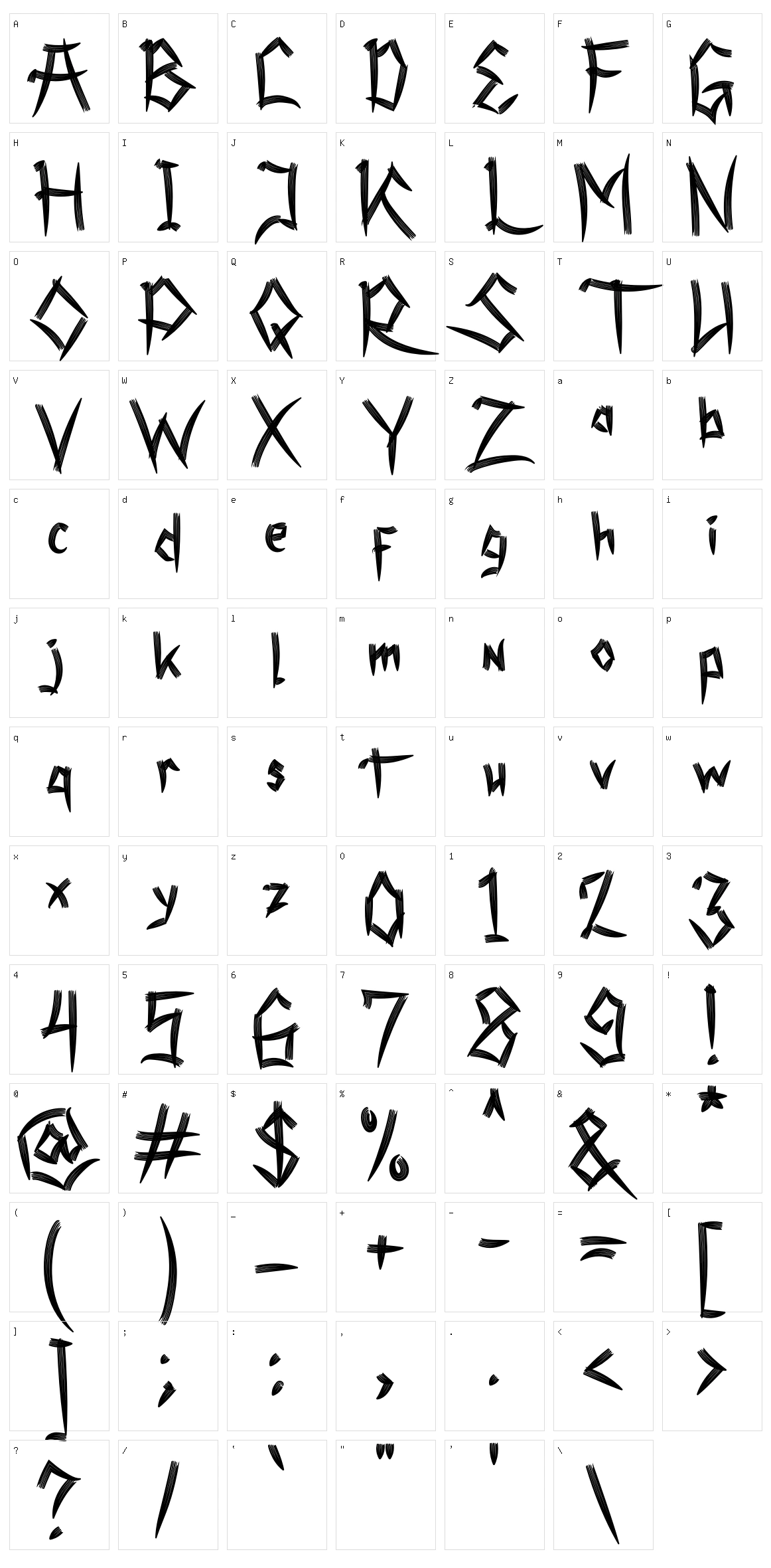 Shenttpuro Character Set