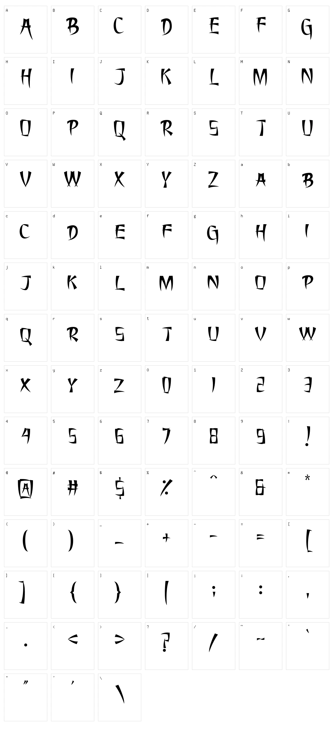 Shufen Character Set