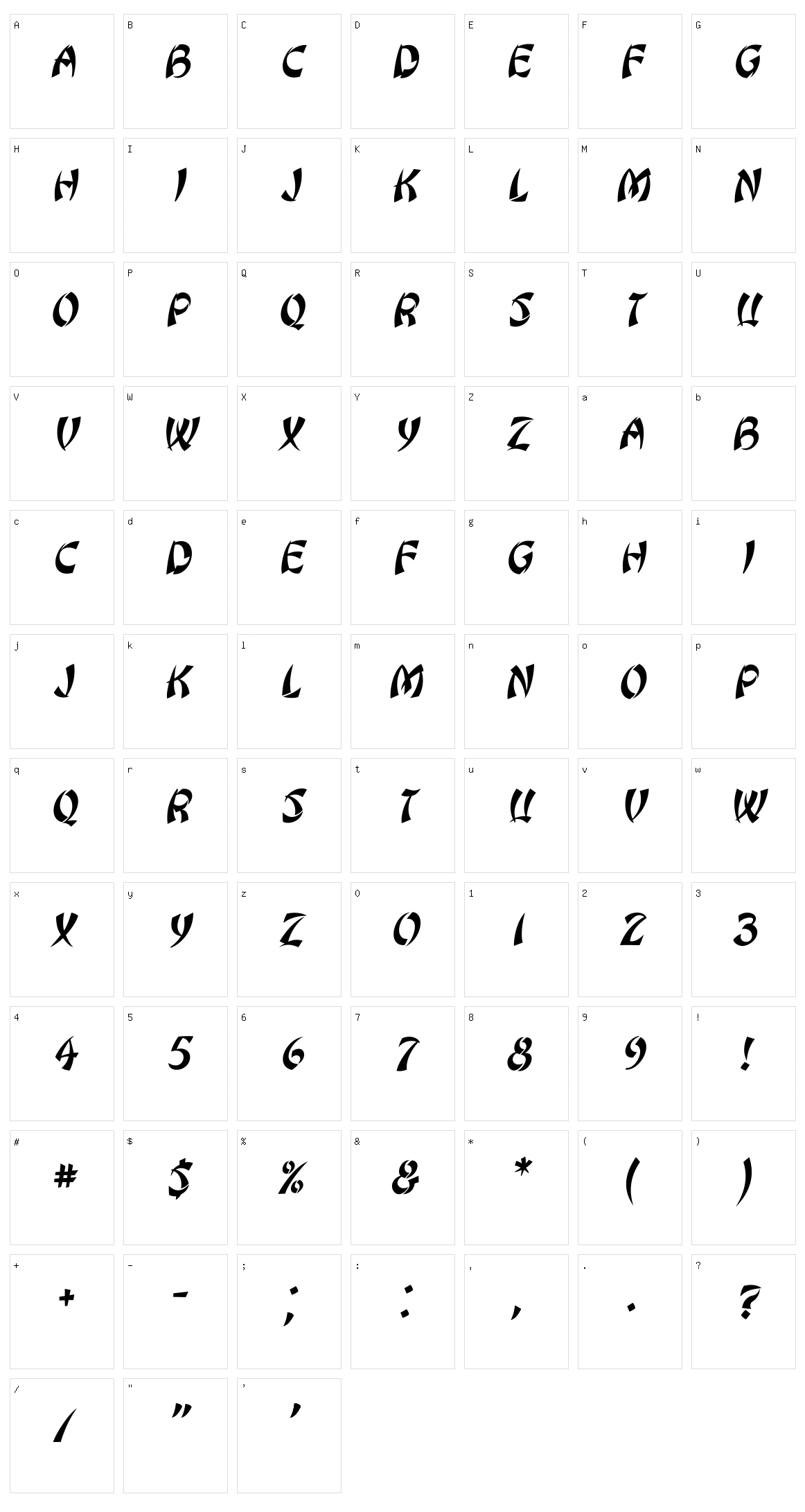 Sudoku Character Set