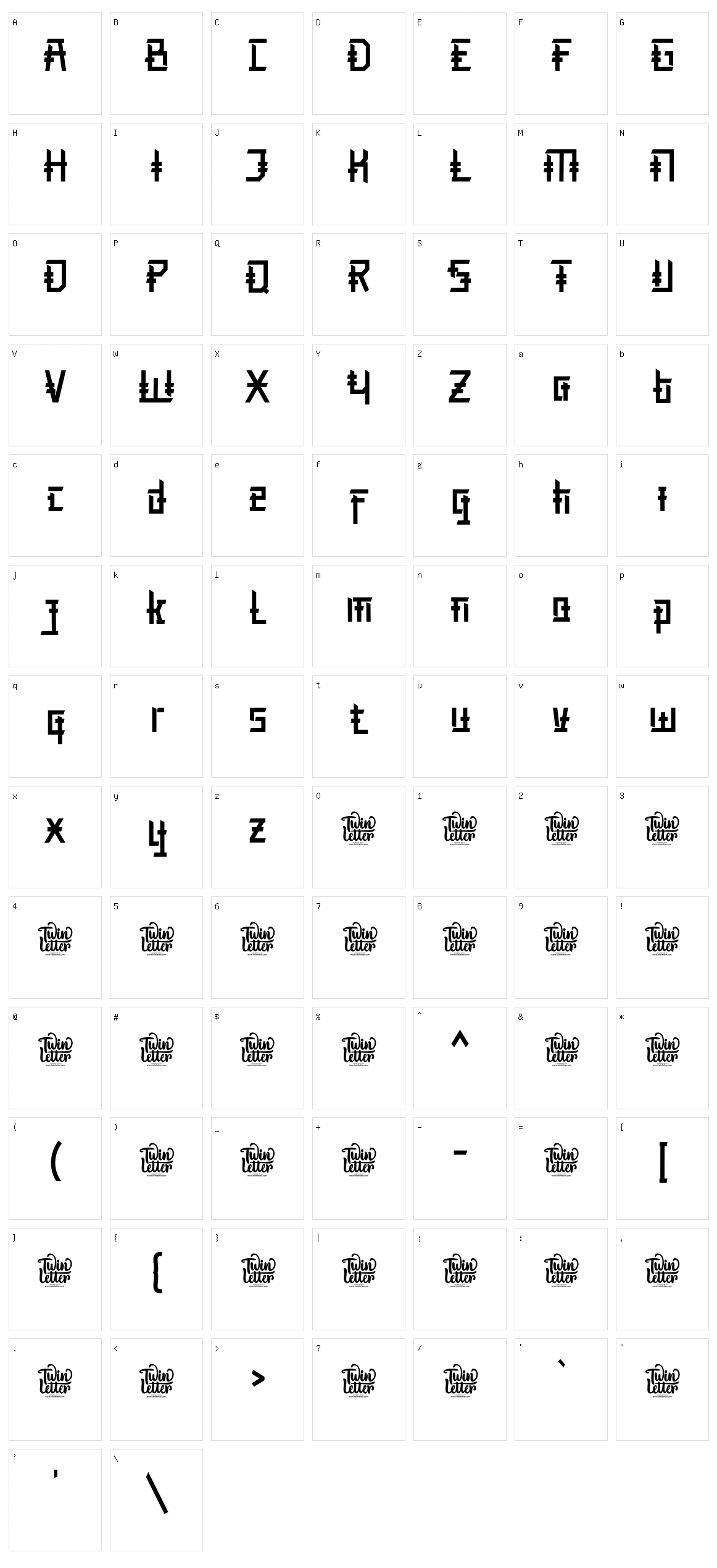 Tadashi Character Set