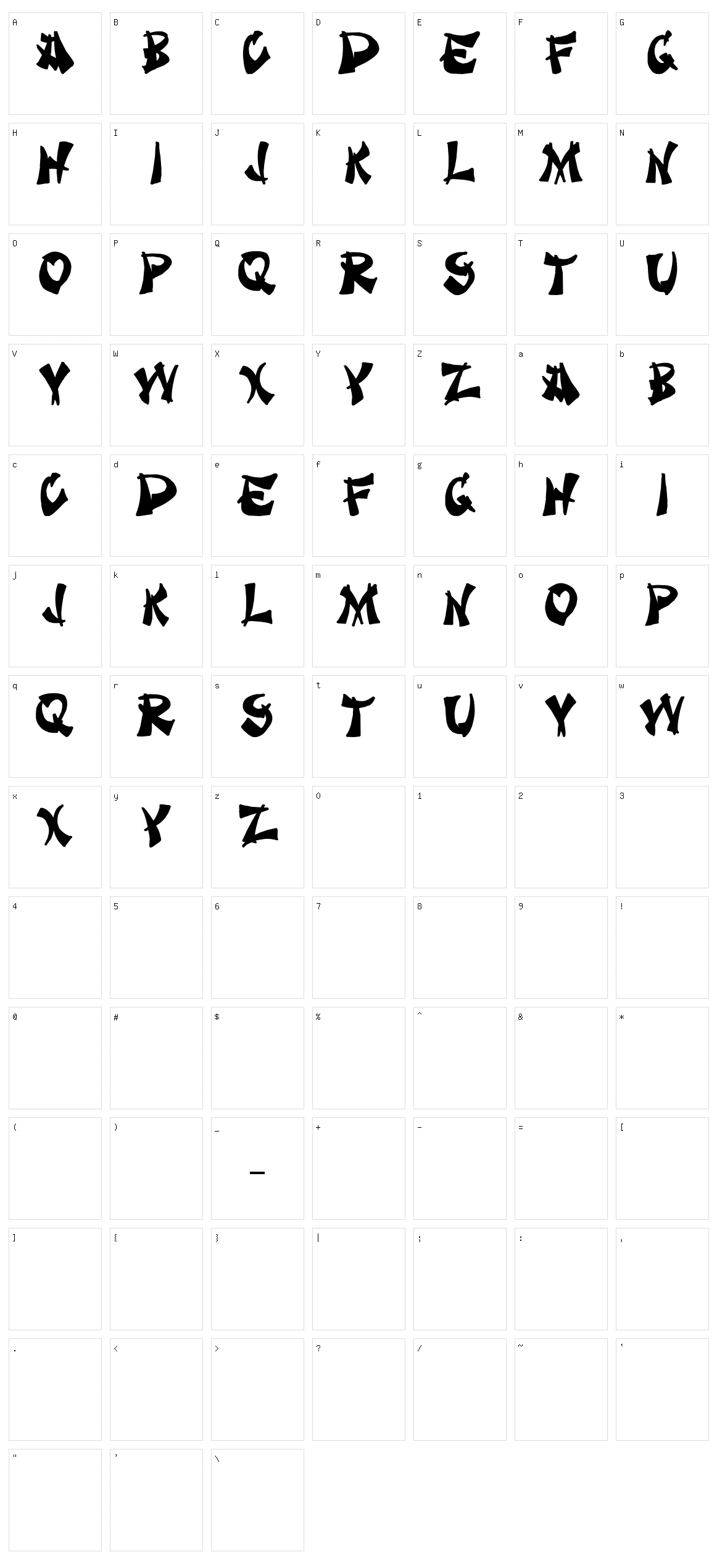 Takeout Character Set