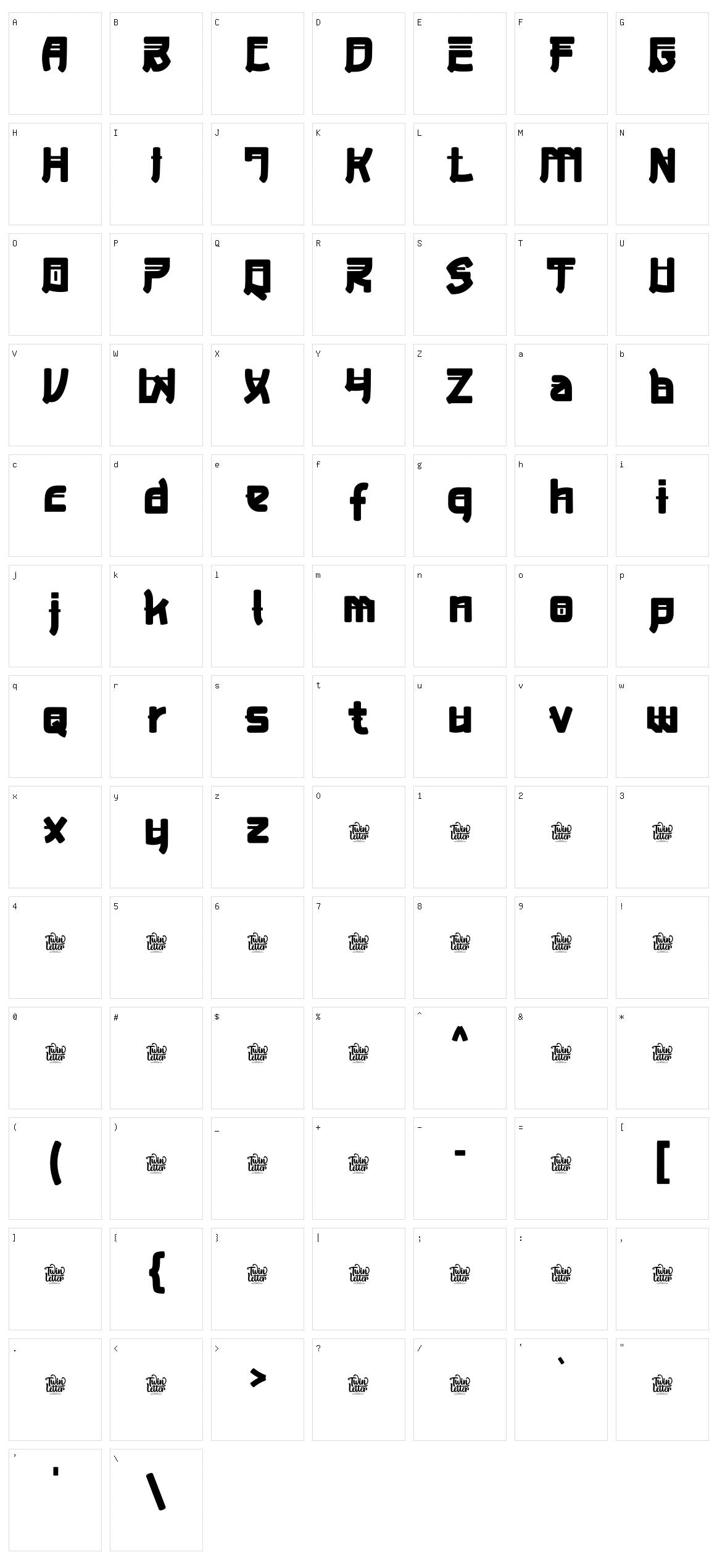 Toneri Character Set