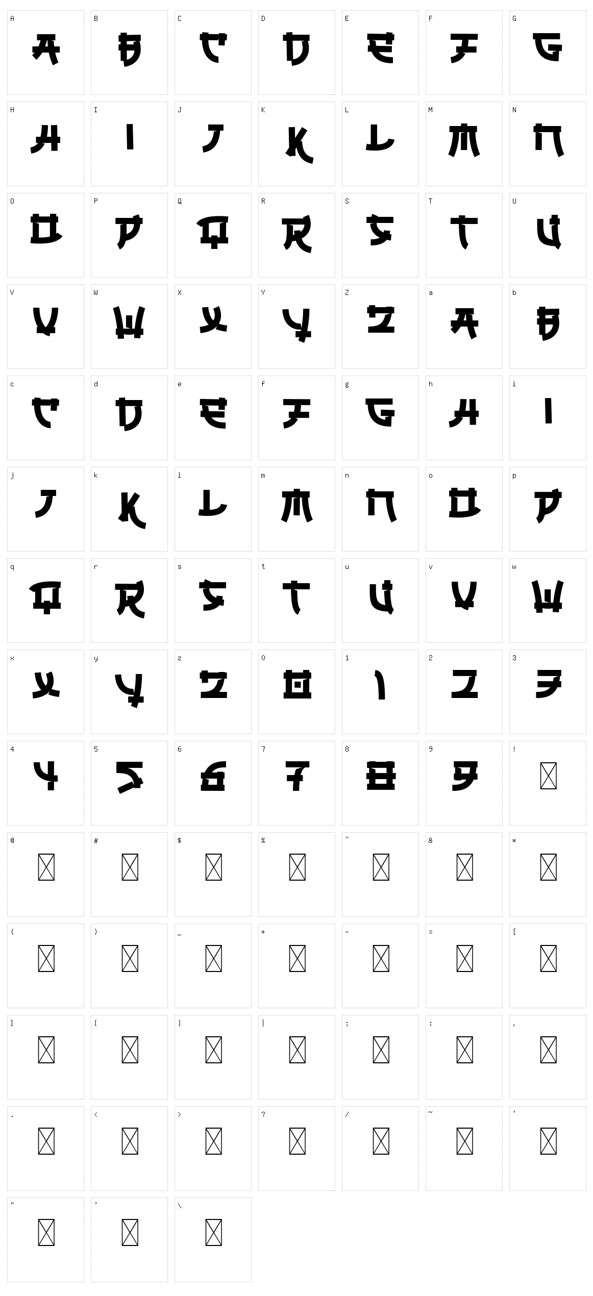 Ungai Character Set