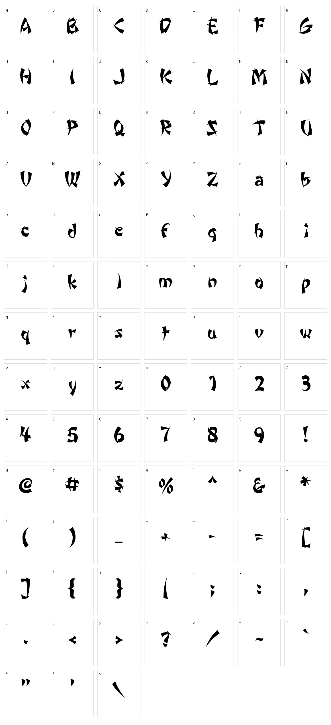 Wonton Character Set