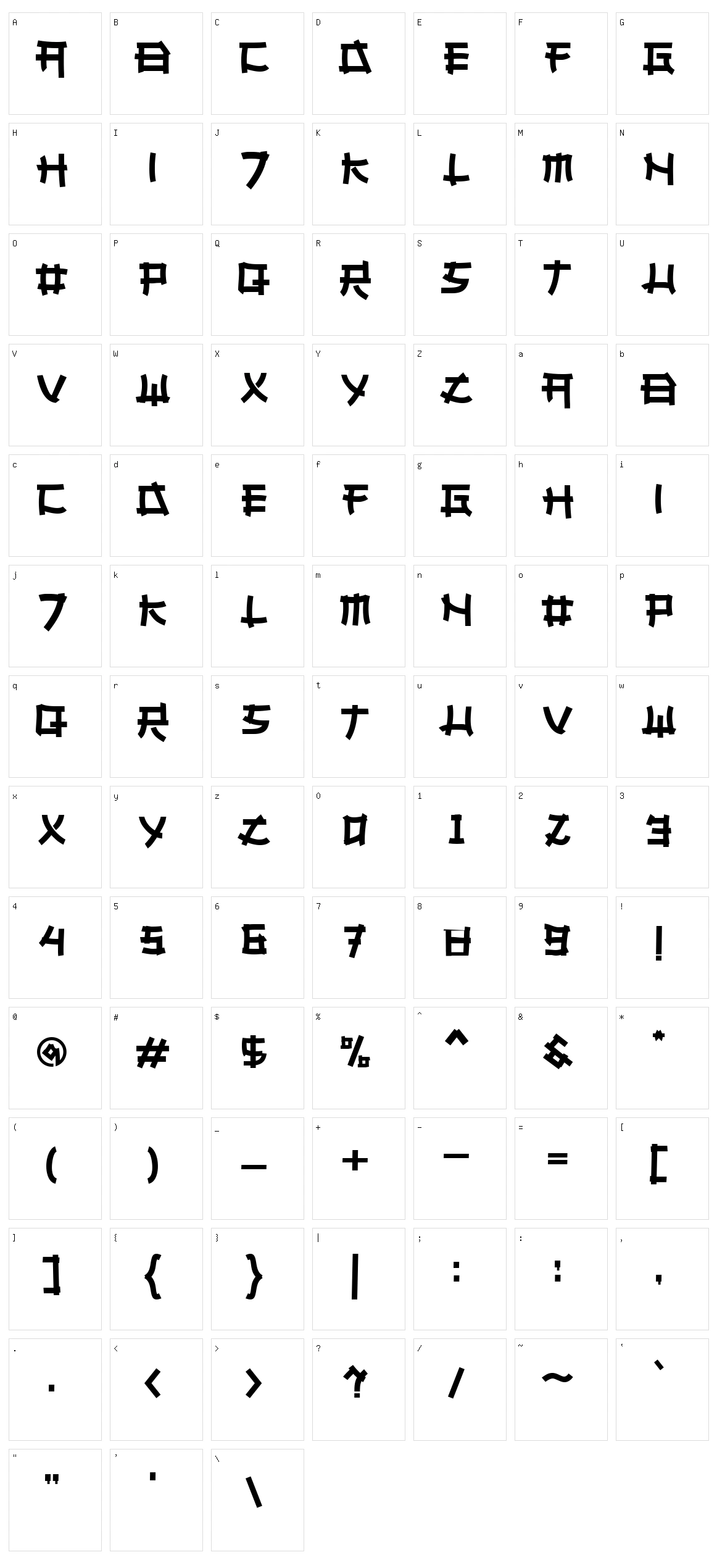 Yoben Character Set