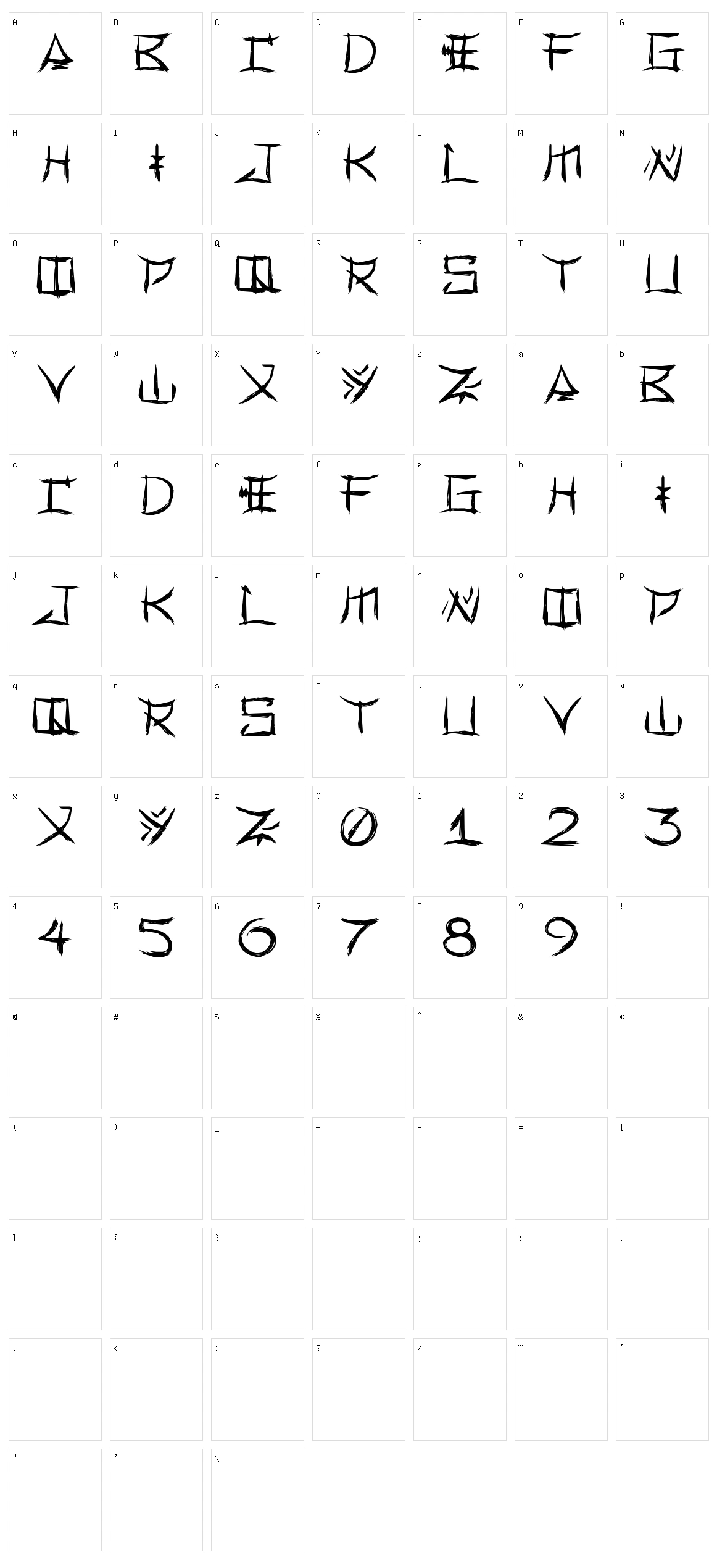 Yonezawa Character Set