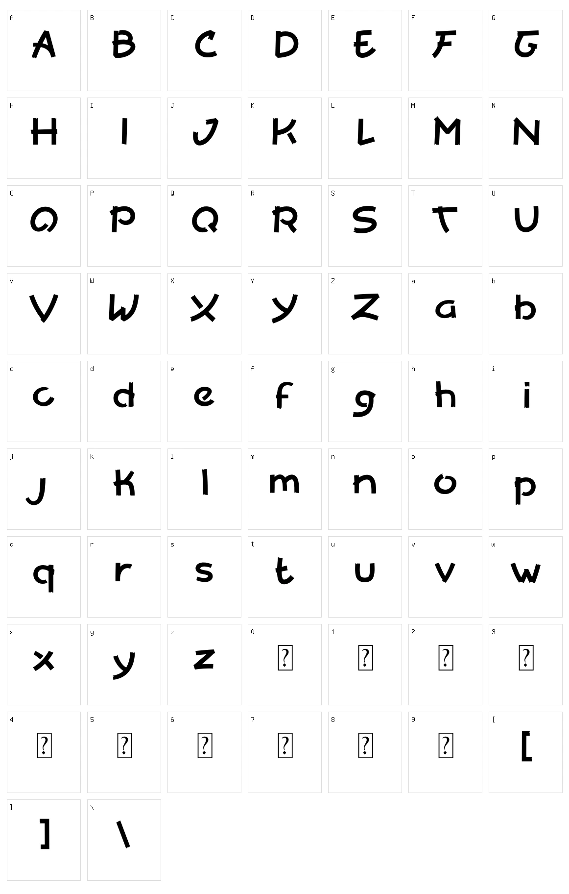 Yoruka Character Set