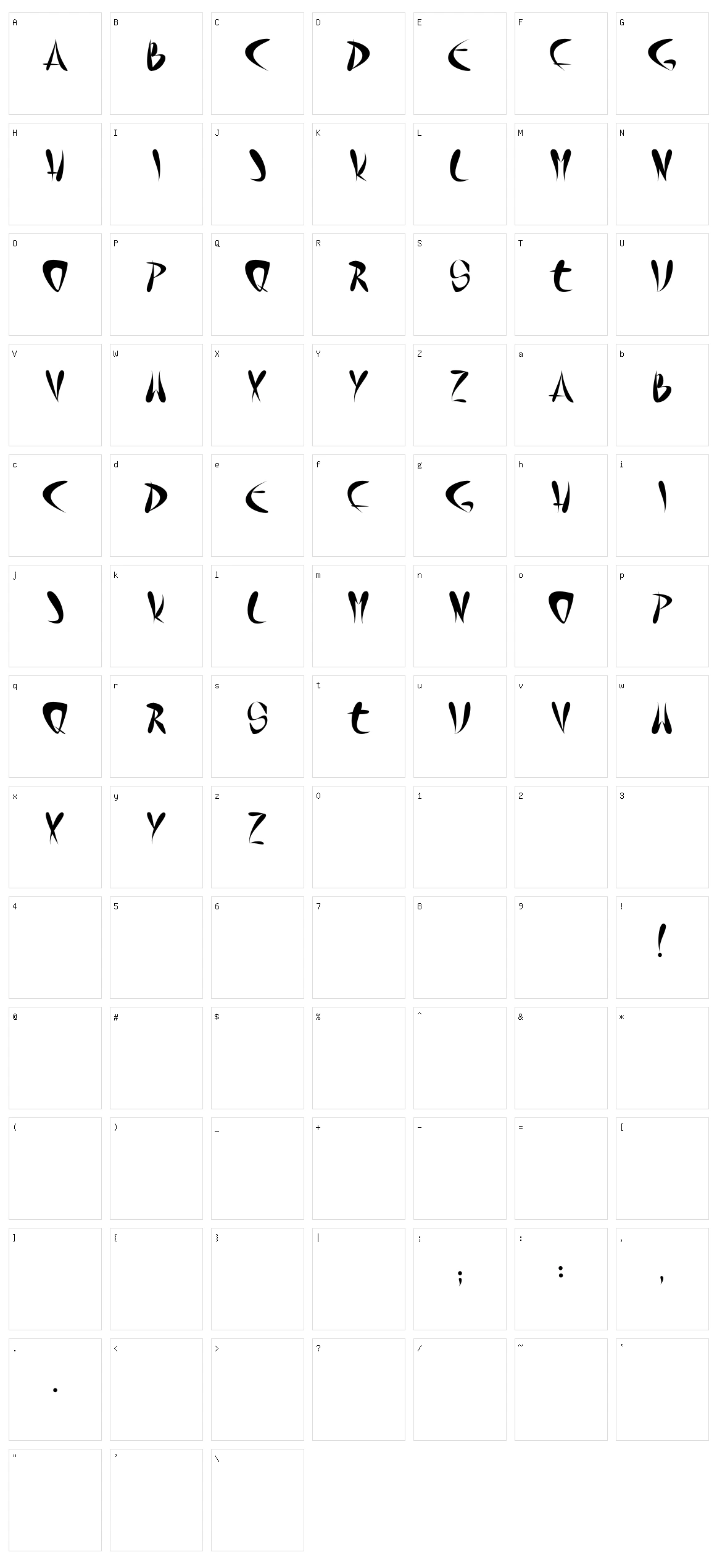 Zen Garden Character Set