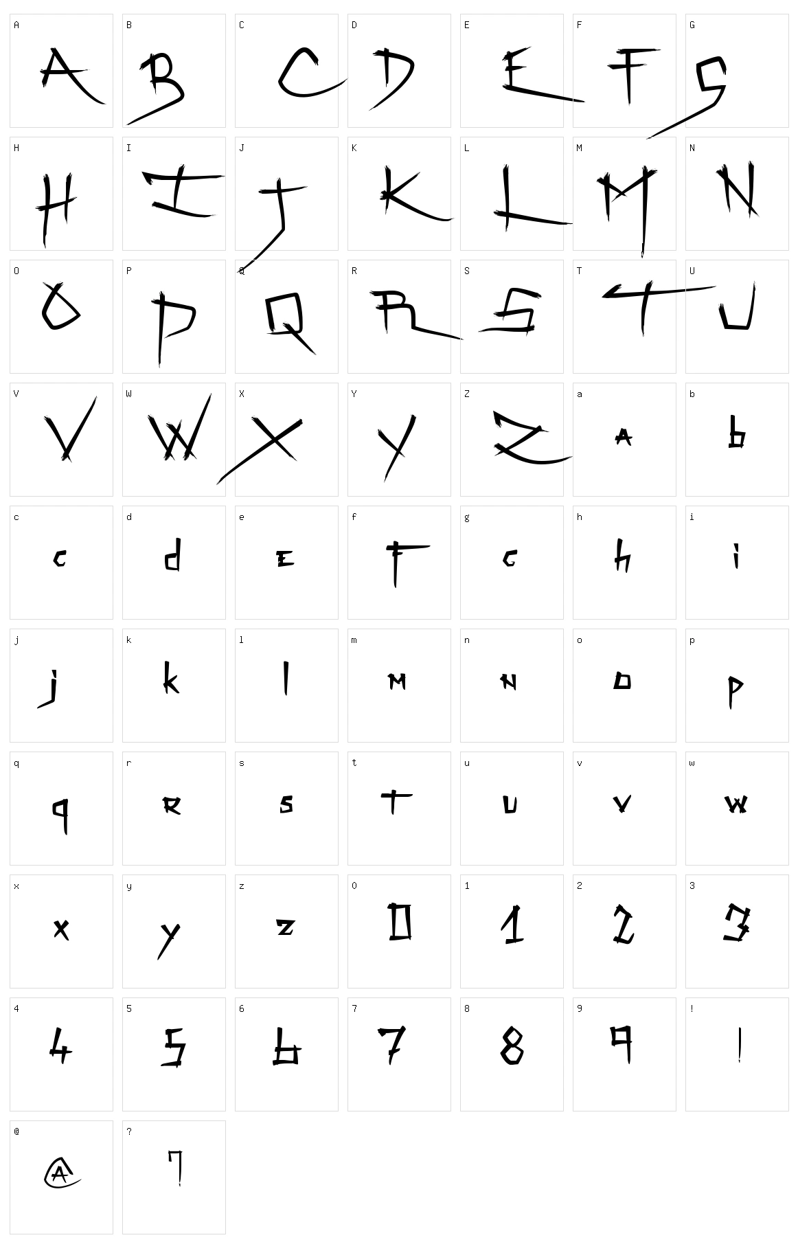 Zenzai Itacha Character Set