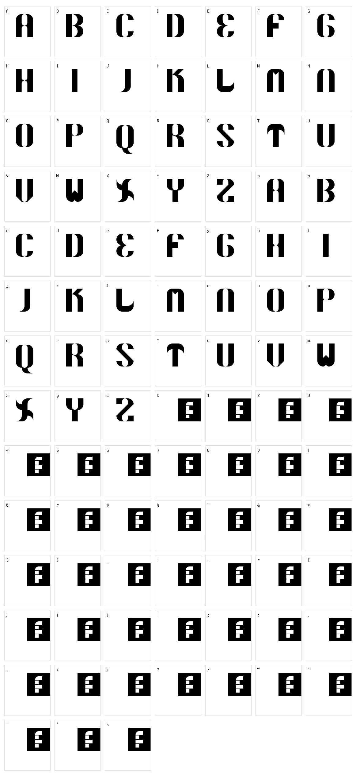 5 Curvo Character Set