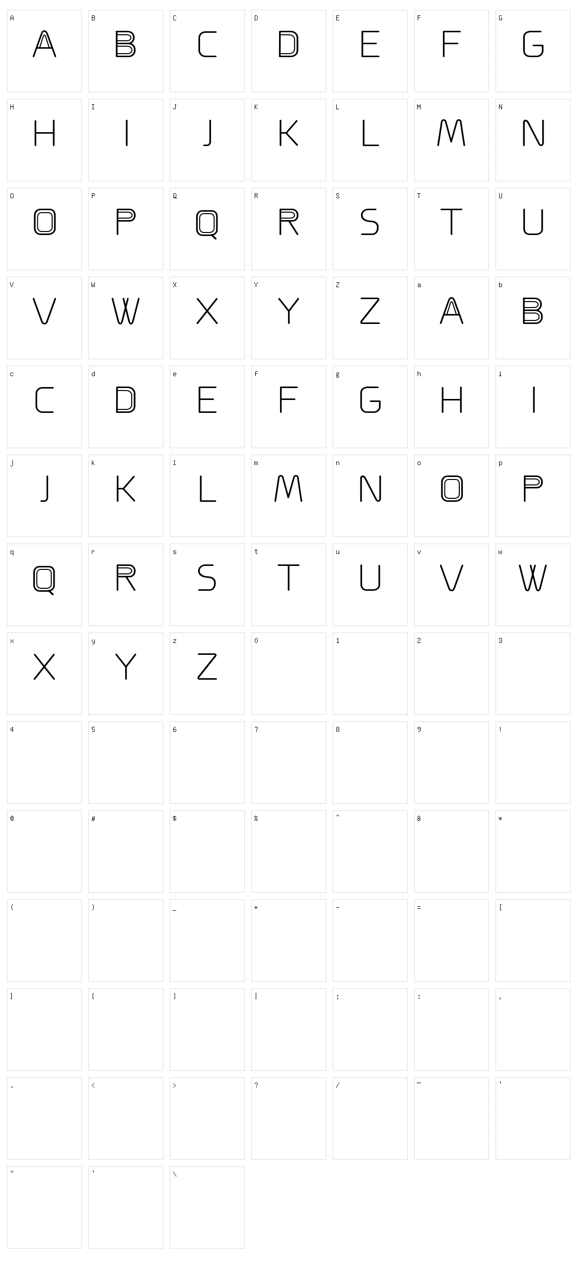 A Cappella Character Set