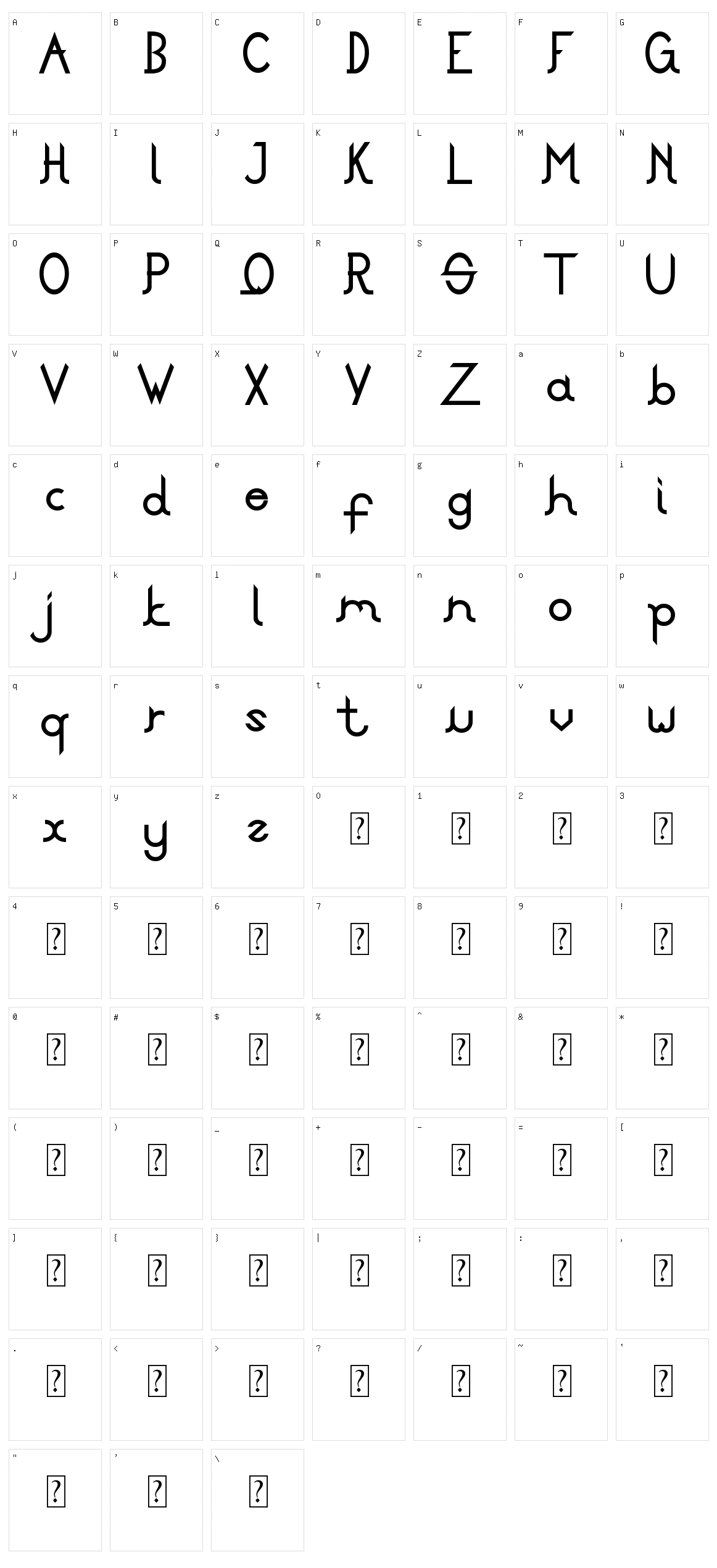 Abdun Character Set