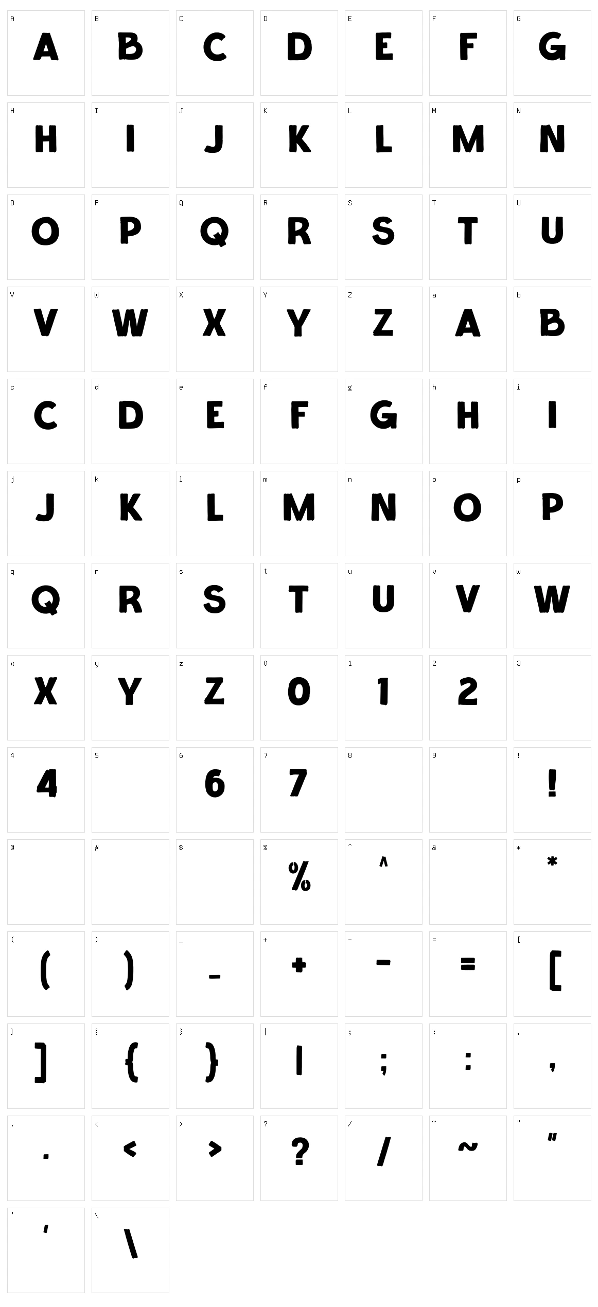 Abrosia Character Set