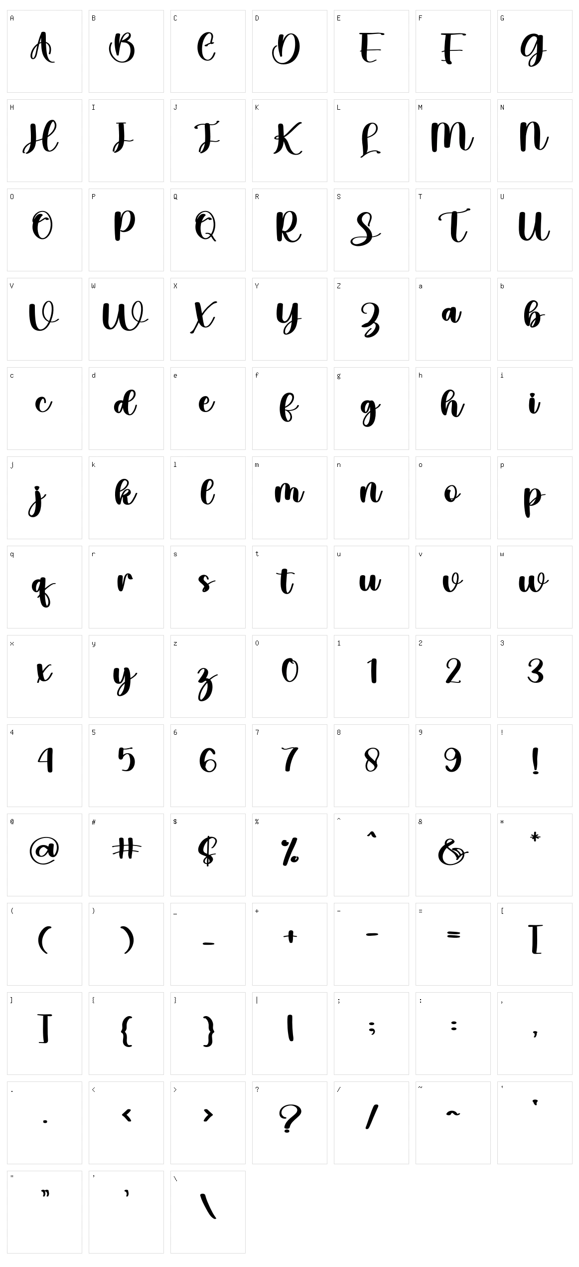 Dateline Character Set