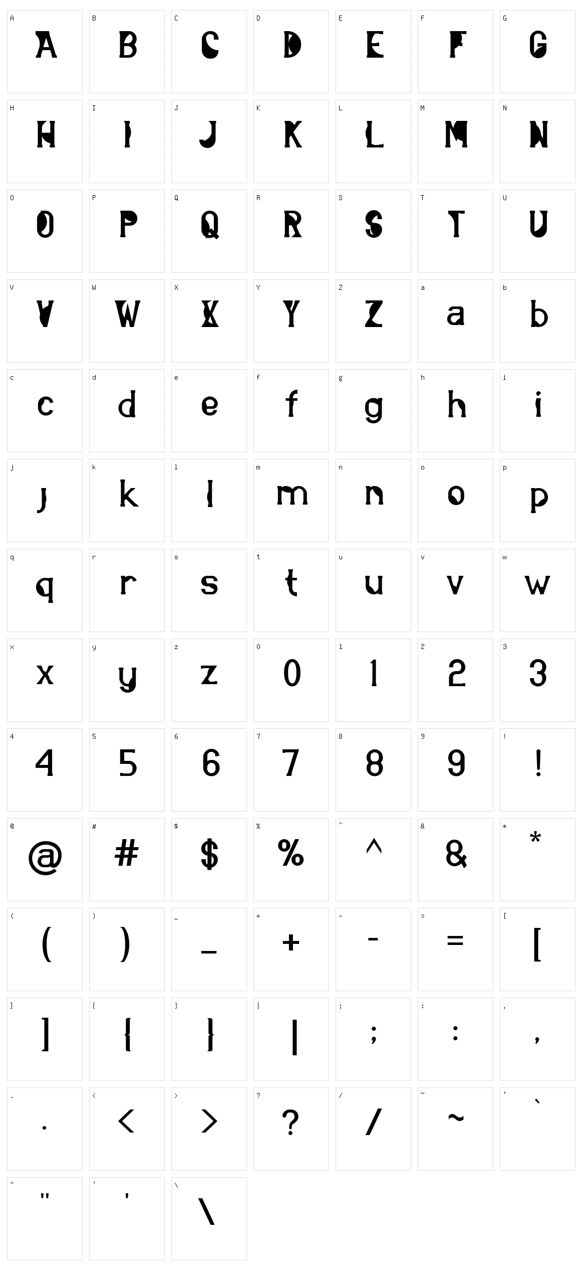 Abstrak Character Set