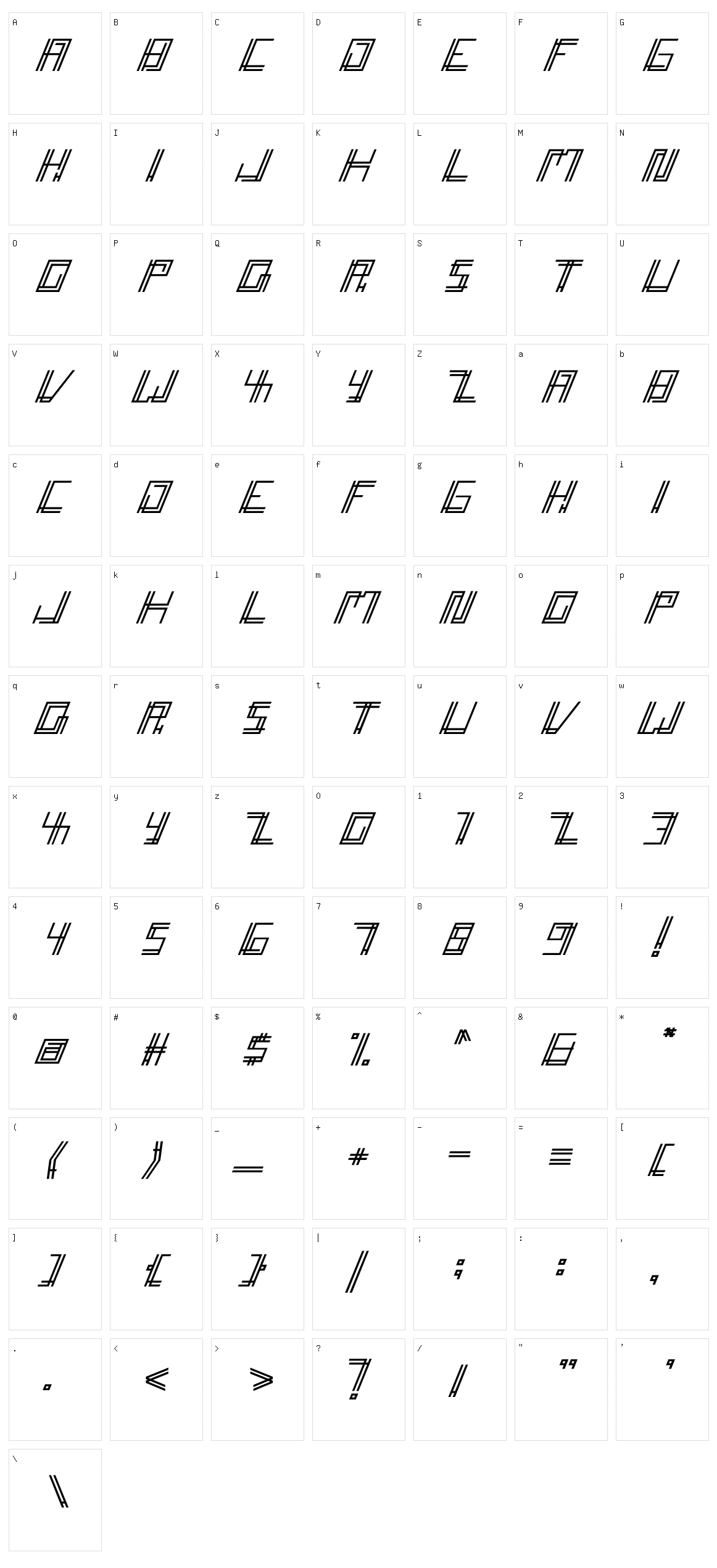 Accelera Character Set