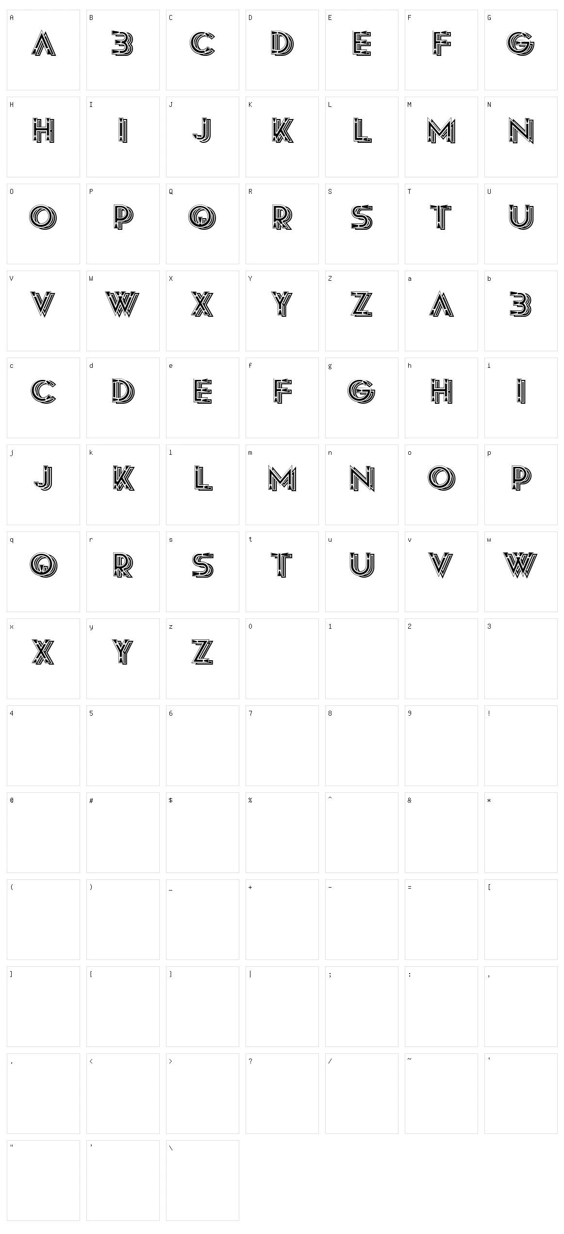 Acrobat Character Set